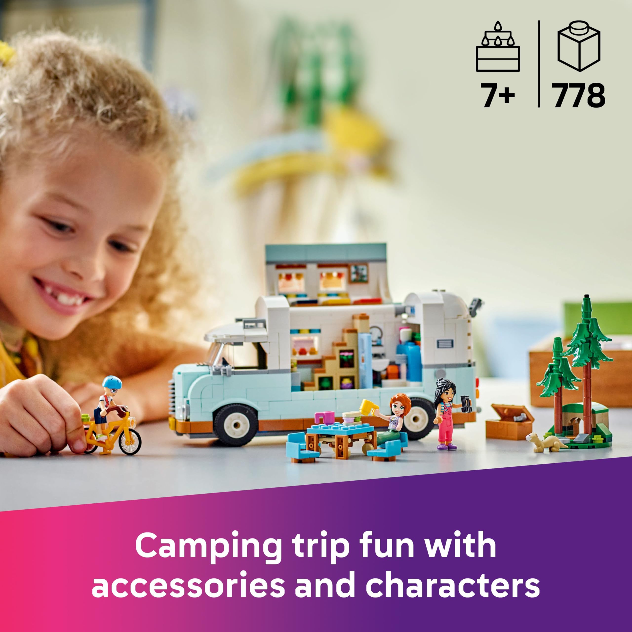 LEGO Friends Friendship Camper Van Adventure Set 42663 | Ages 7+ | Includes 3 Mini Dolls & Ferret 2
