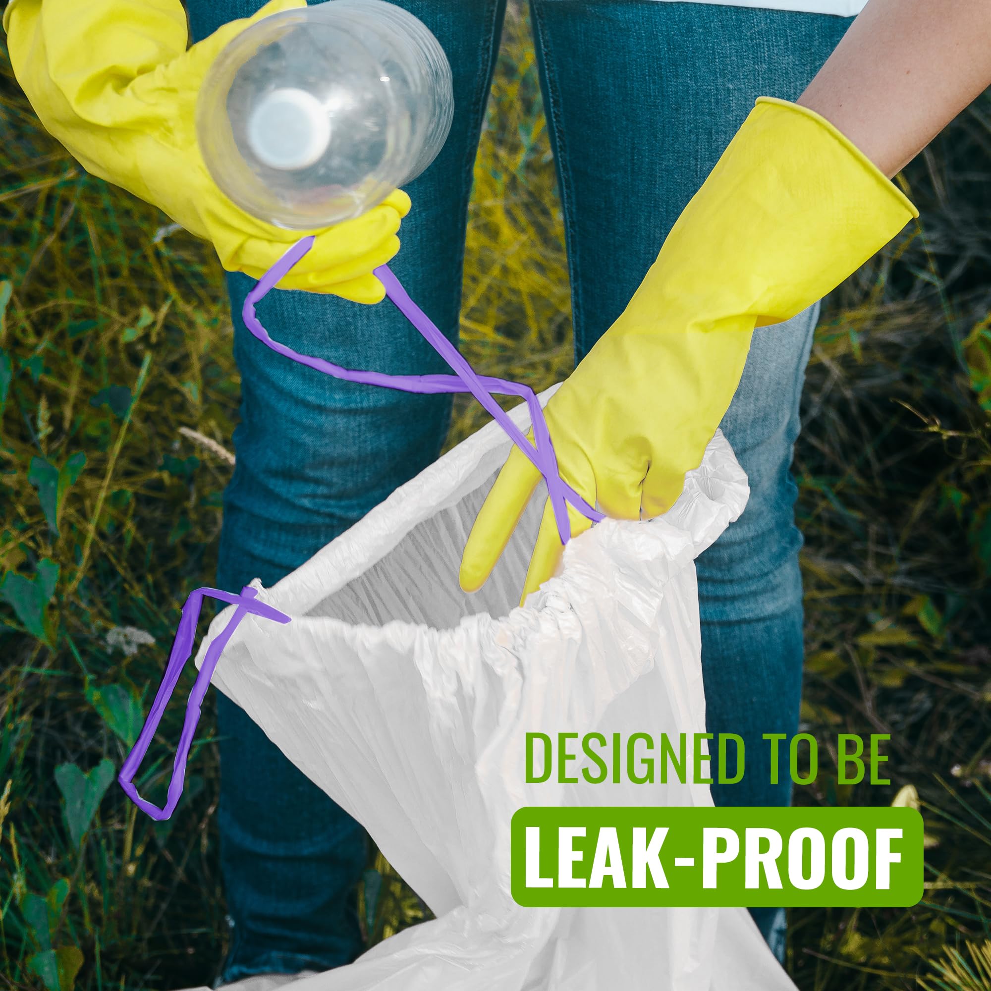 EcoBag Lavender Scented Drawstring Bin Liner | 20L Capacity | 24 Microns | 20 Count 4