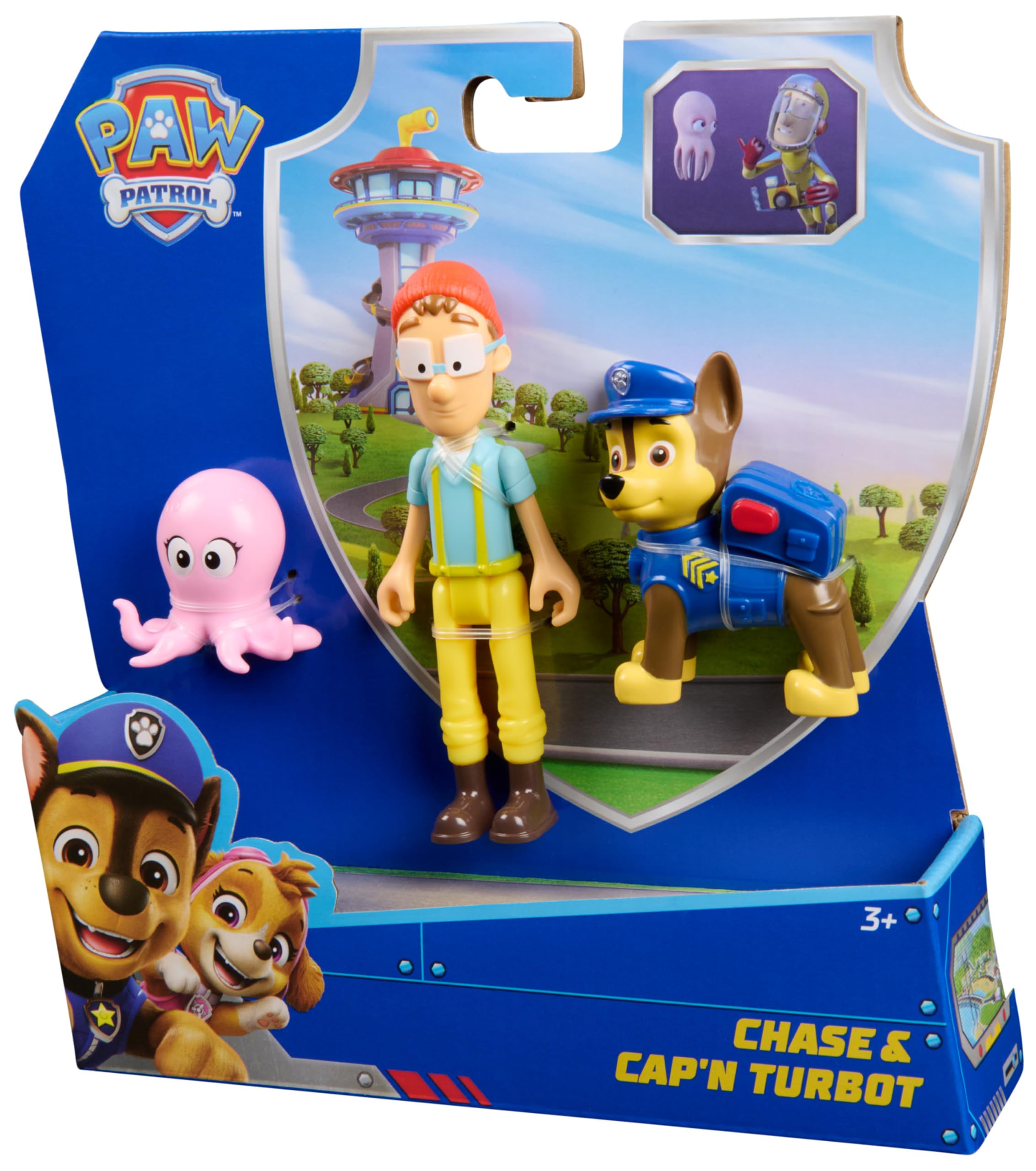 PAW Patrol Chase & Captain Turbot Figure Pack with Baby Octopus - Action Figures for Kids 3-9 Years 7