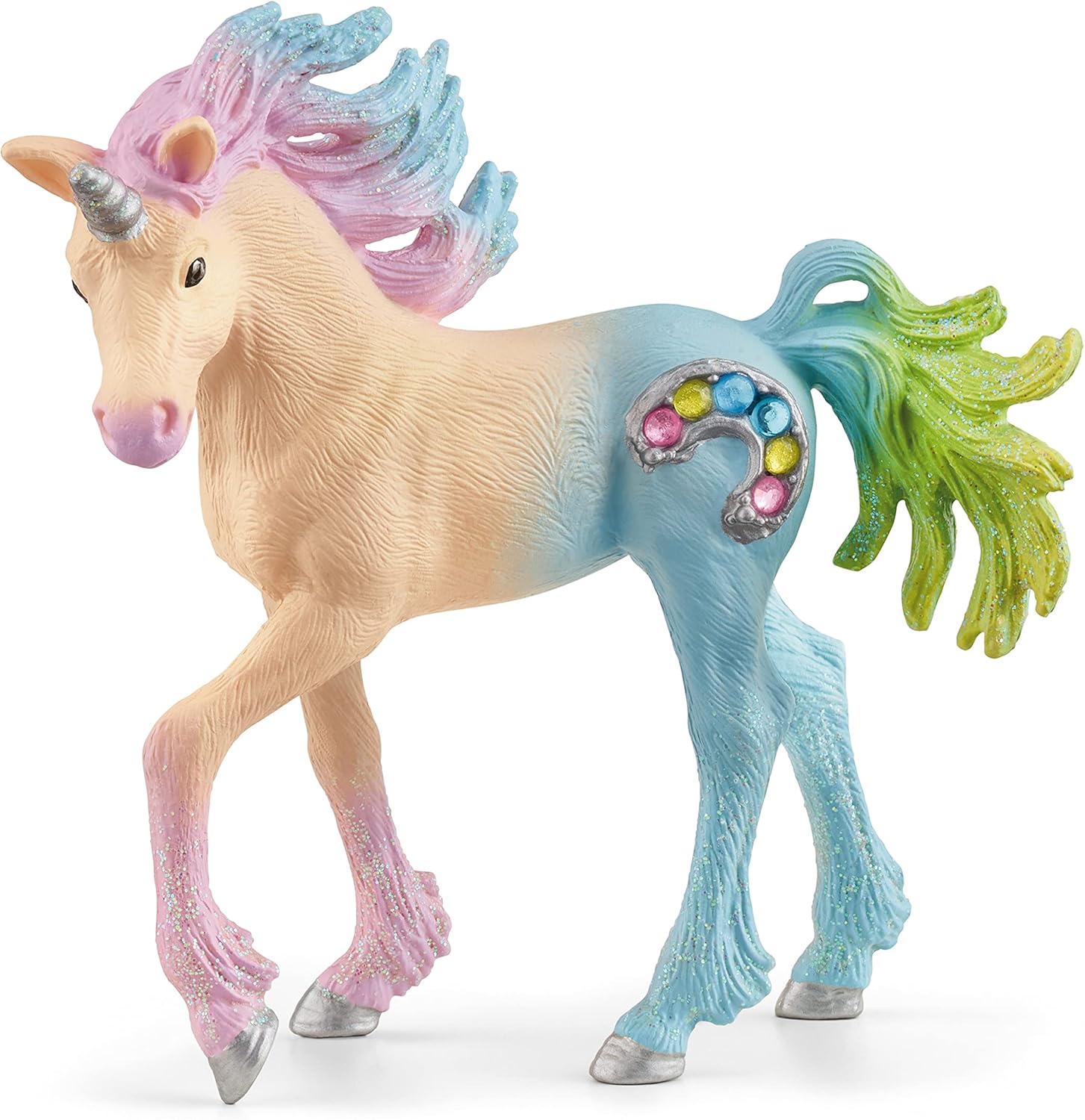Schleich Bayala Marshmallow Unicorn Foal Figurine - Multicoloured Collectible Toy for Kids 3+ 1