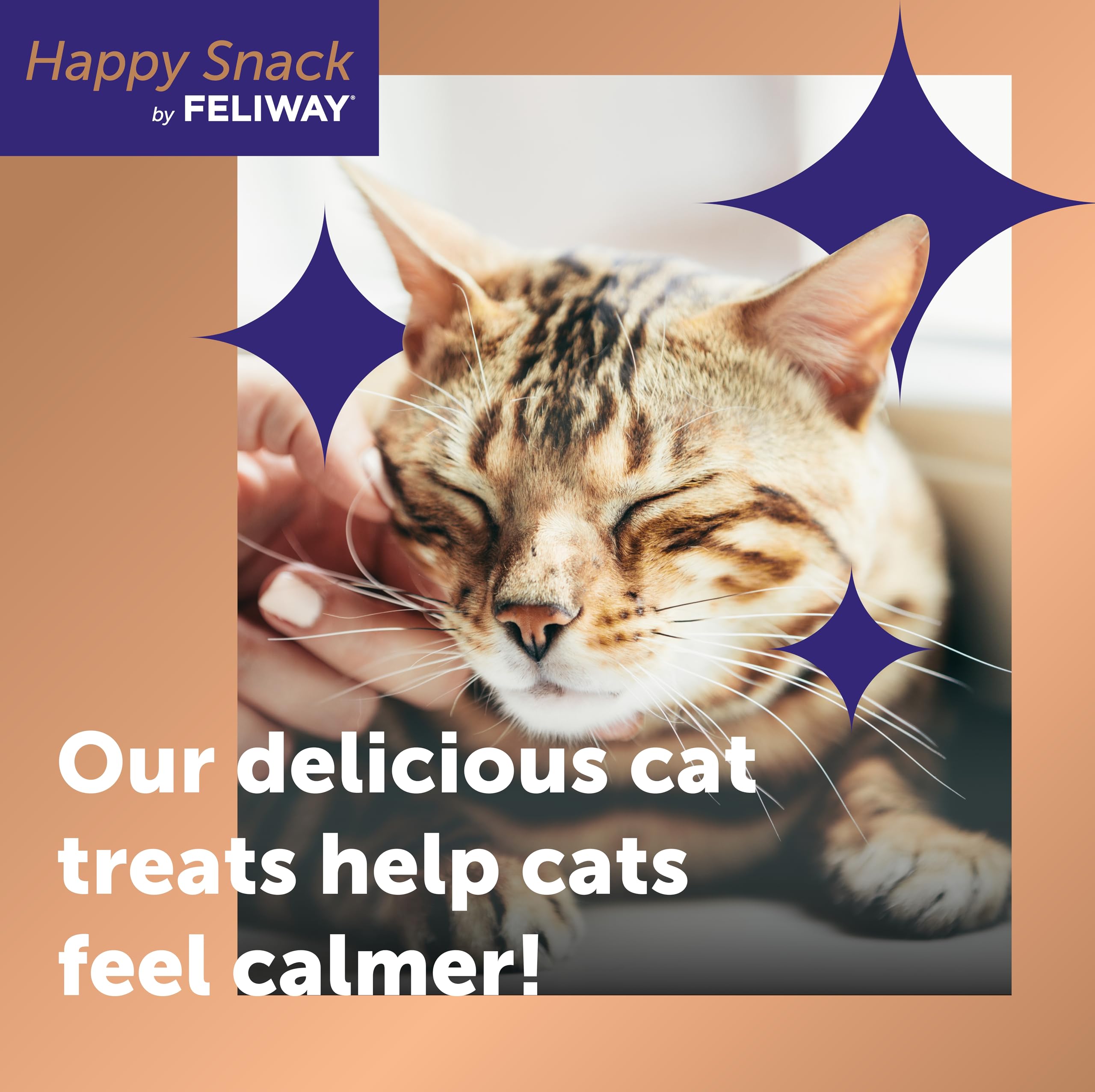 Feliway Happy Snack for Cats - Chicken Flavor Calming Treats | Box of 24 Sticks