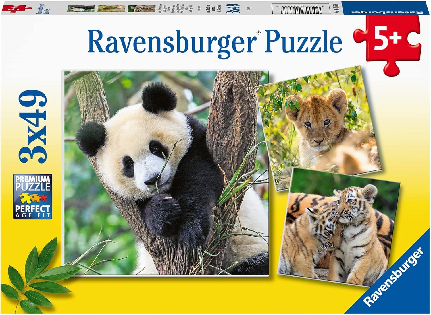 Ravensburger Wildlife 3x 49-Piece Jigsaw Puzzles for Kids 5 Years and Up 1