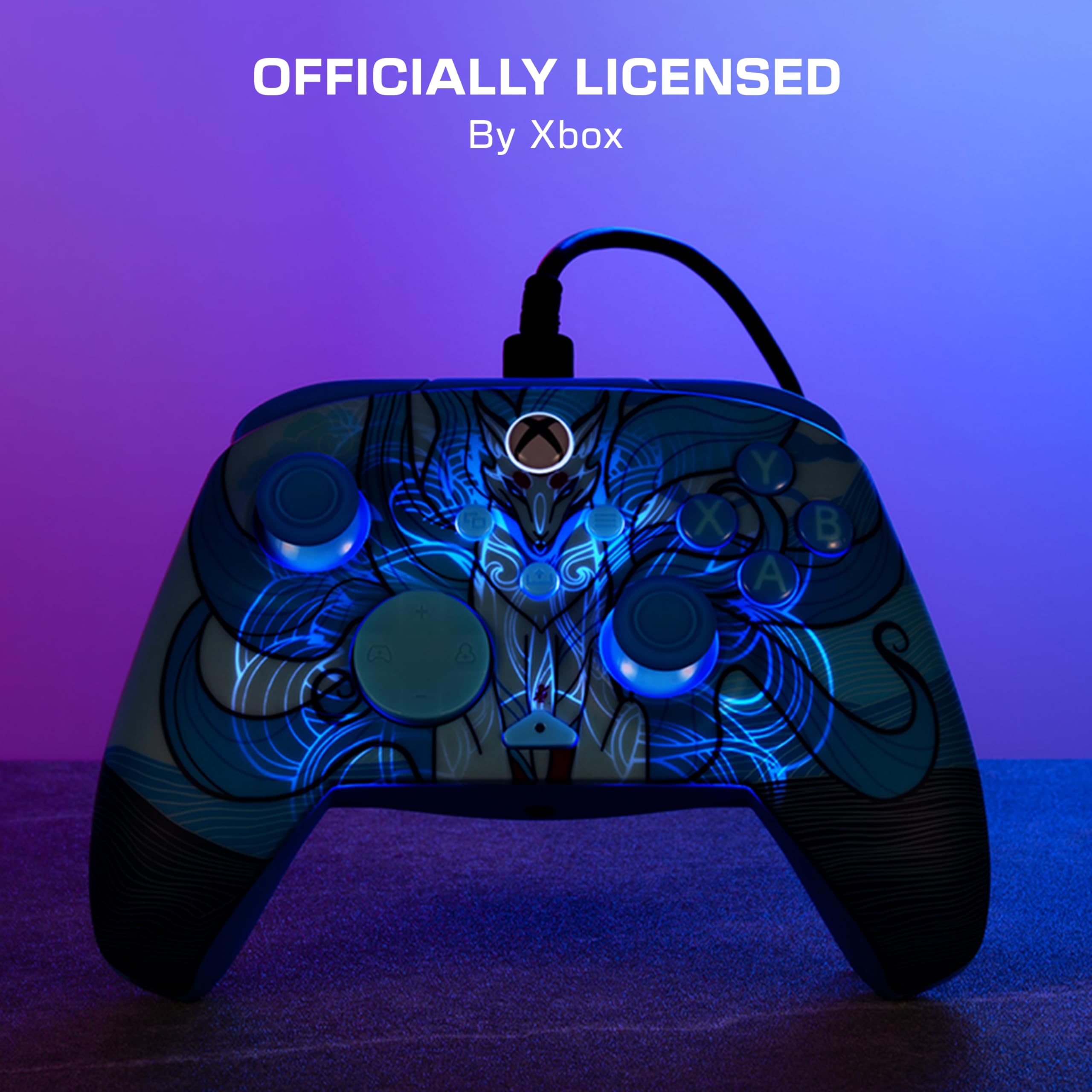 Turtle Beach Rematch Advanced Blue Kitsune Wired Gaming Controller for Xbox 4