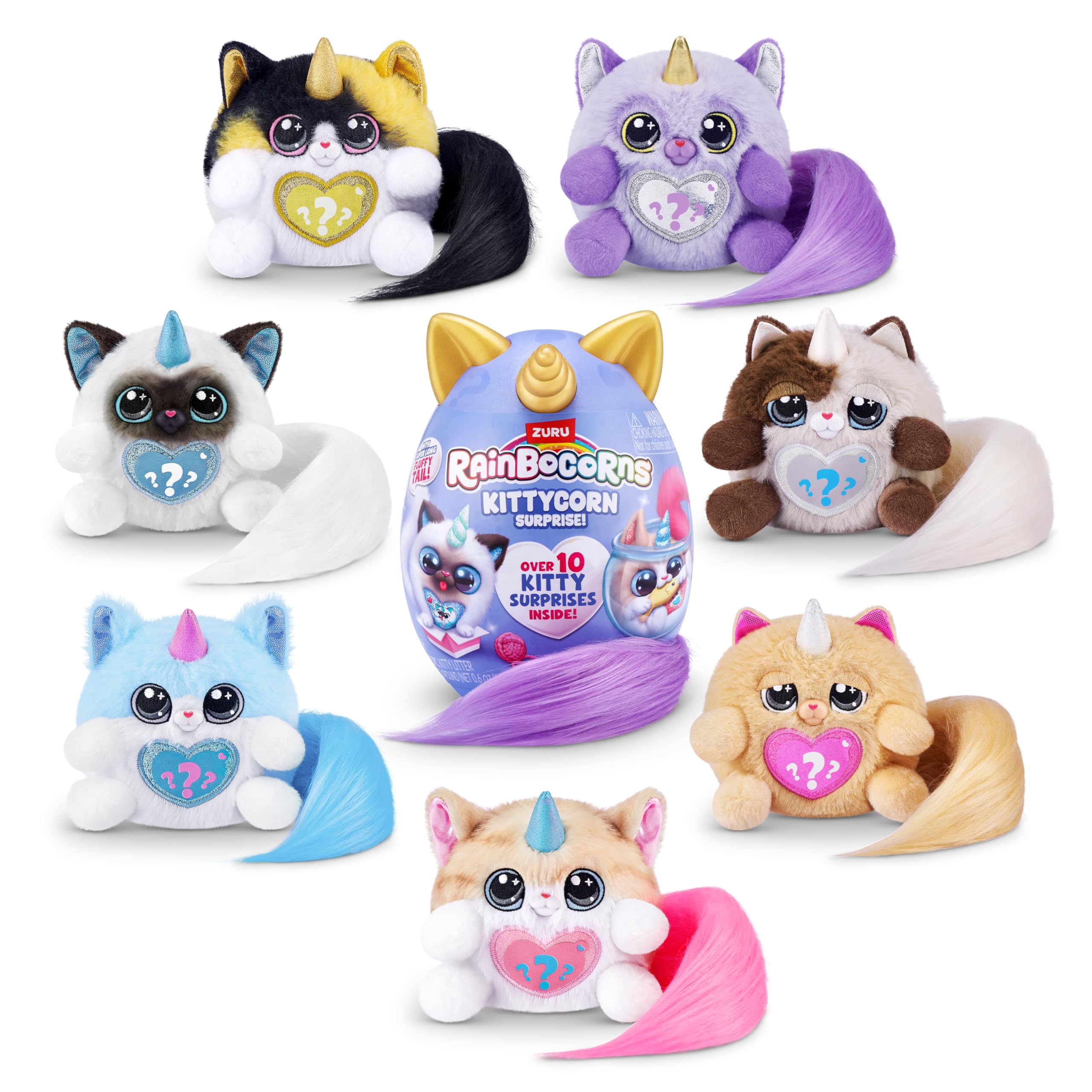 Rainbocorns Kittycorn Surprise Series 3 - Fluffy Longtail Plush with 10+ Surprises, Ragamuffin (Fluffles) 3