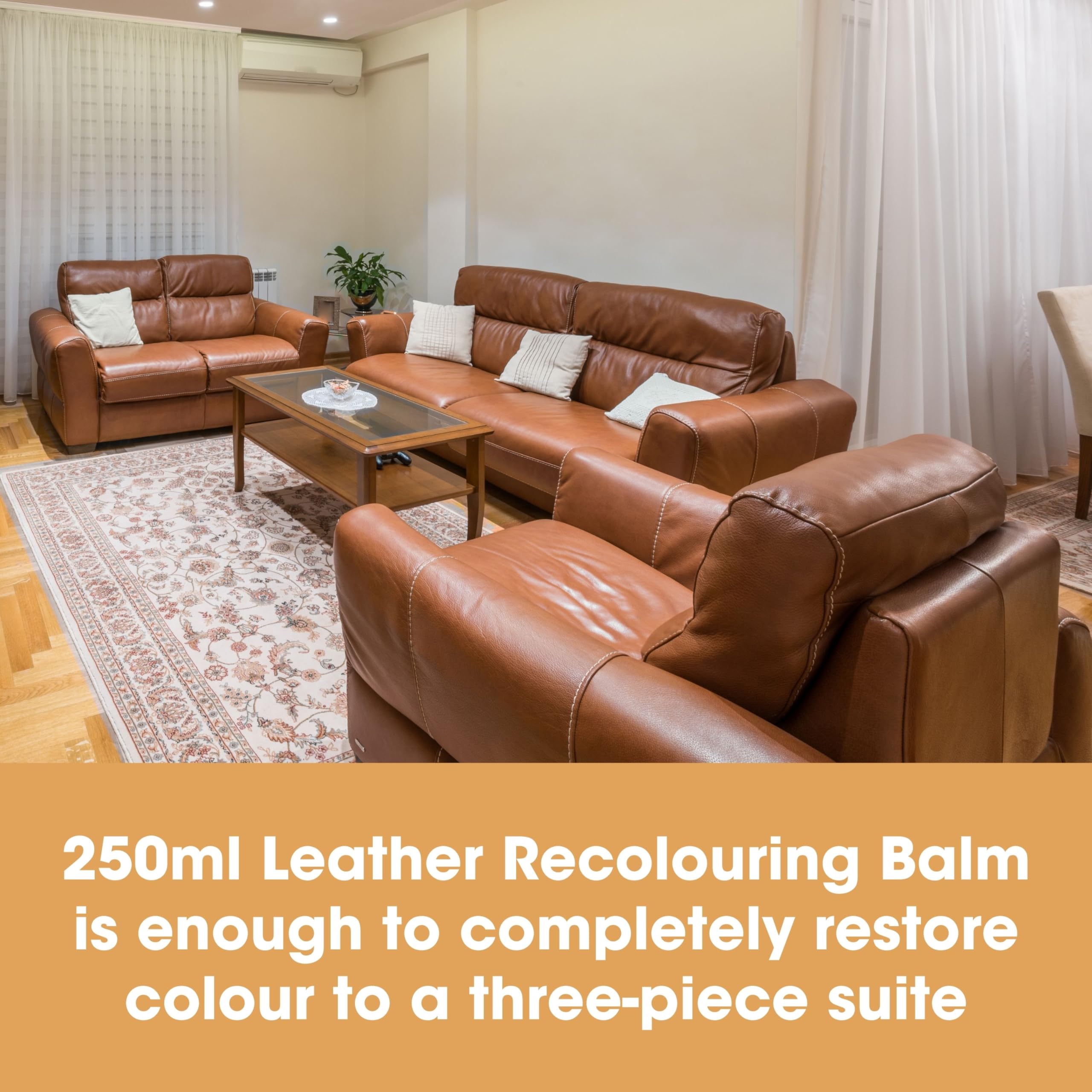 Furniture Clinic Leather Recolouring Balm - Camel Shade for Faded & Scratched Sofas, Car Seats, Shoes, and Clothing 8