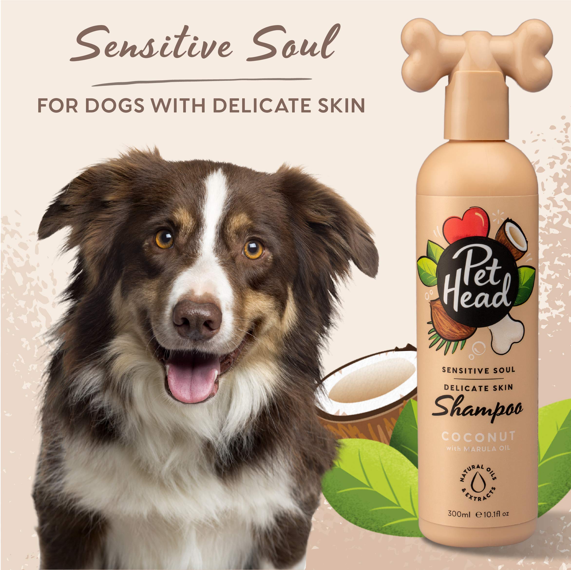 Pet Head Sensitive Soul Dog Shampoo - Soothing Coconut Scent | Aloe Vera | 300ml 3