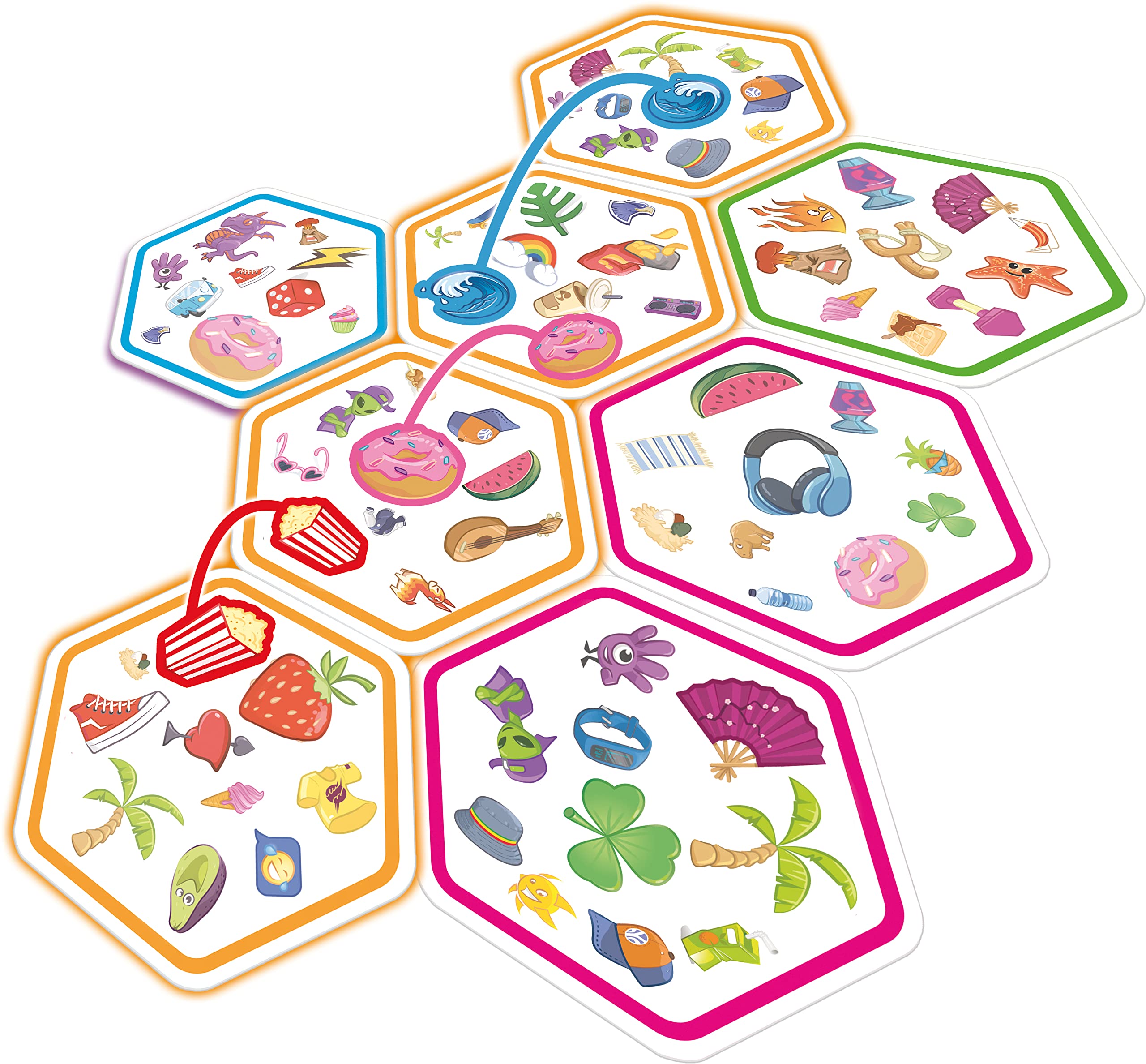 Asmodee Dobble Connect Kartenspiel für 2–8 Spieler, ab 8 Jahren, 20 Minuten Spielzeit