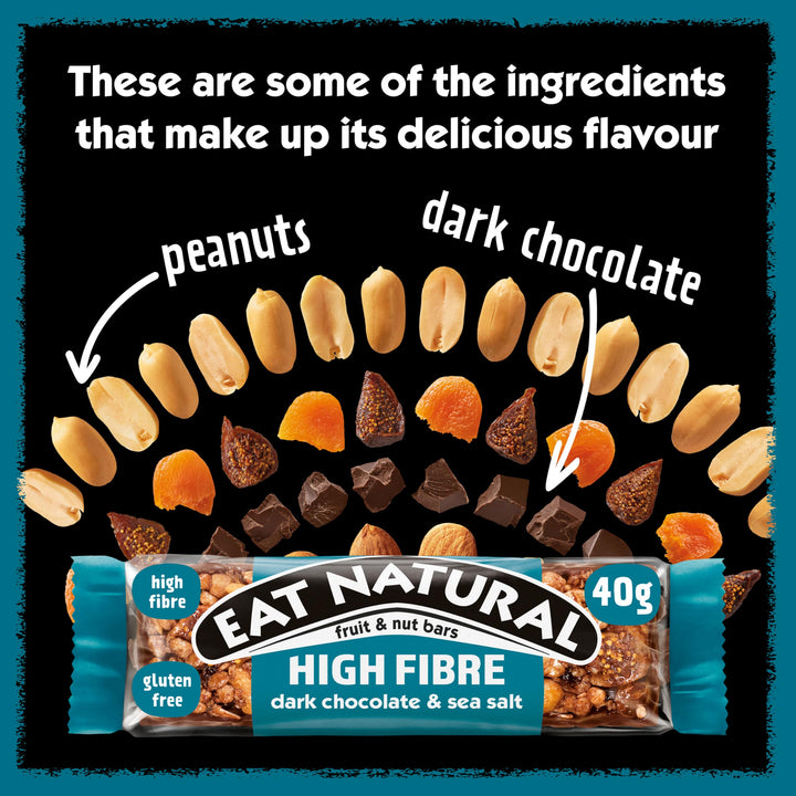 Eat Natural Dark Chocolate & Sea Salt Fruit & Nut Bars 12 x 40g