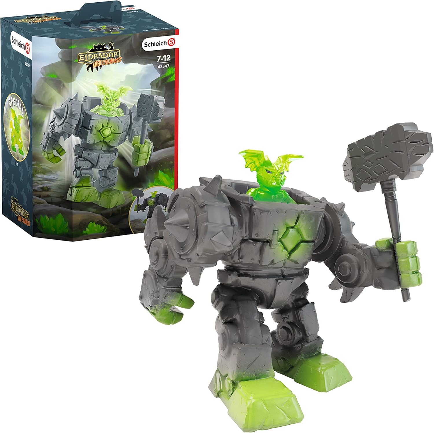 Schleich Eldrador Mini Creatures Stone Robot with Stein-Lord Figure - Action Toy for Ages 7+