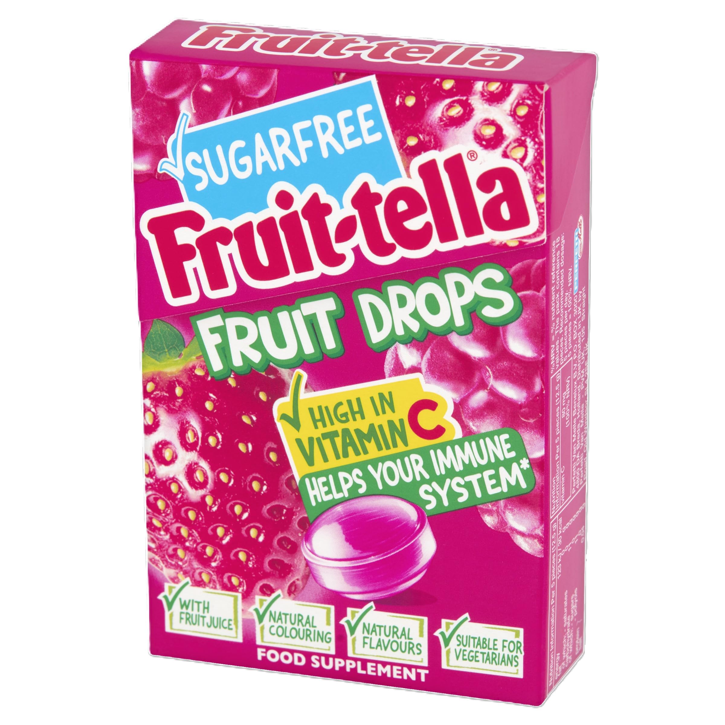 Fruittella Fruit Drops - Sugar Free Red Berry Mix Sweets | Pack of 10 | High in Vitamin C 3