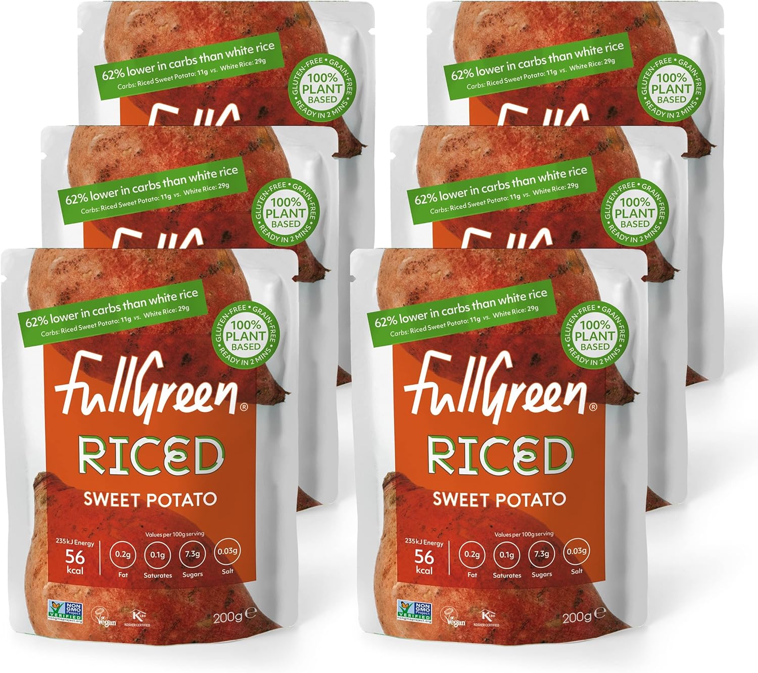 Fullgreen – Süßkartoffelreis (Karton mit 6 Beuteln)