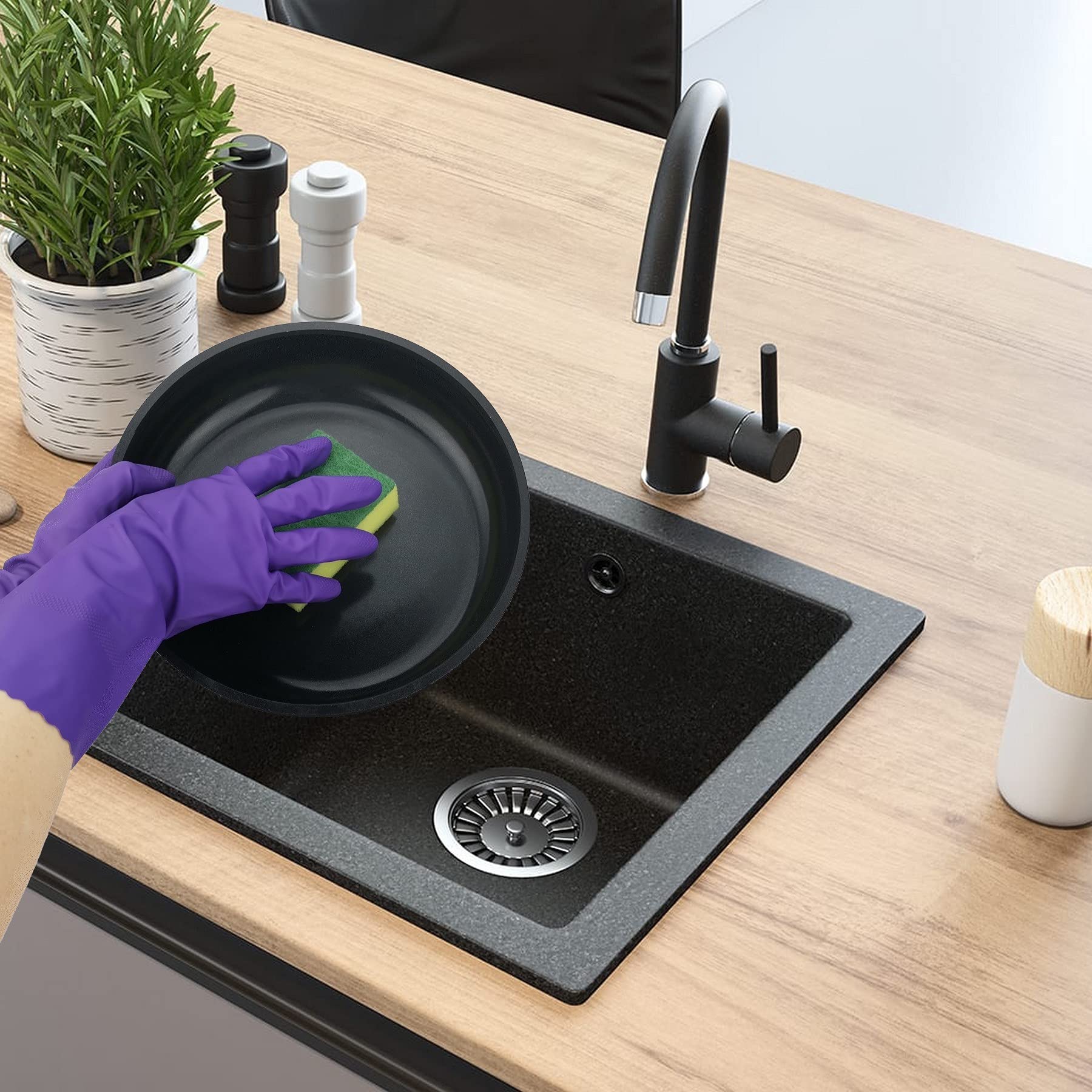 IDEA HOME - MAXI Dishwashing Sponge 5-Pack Dual-Sided Cleaning Scrub Kit 5