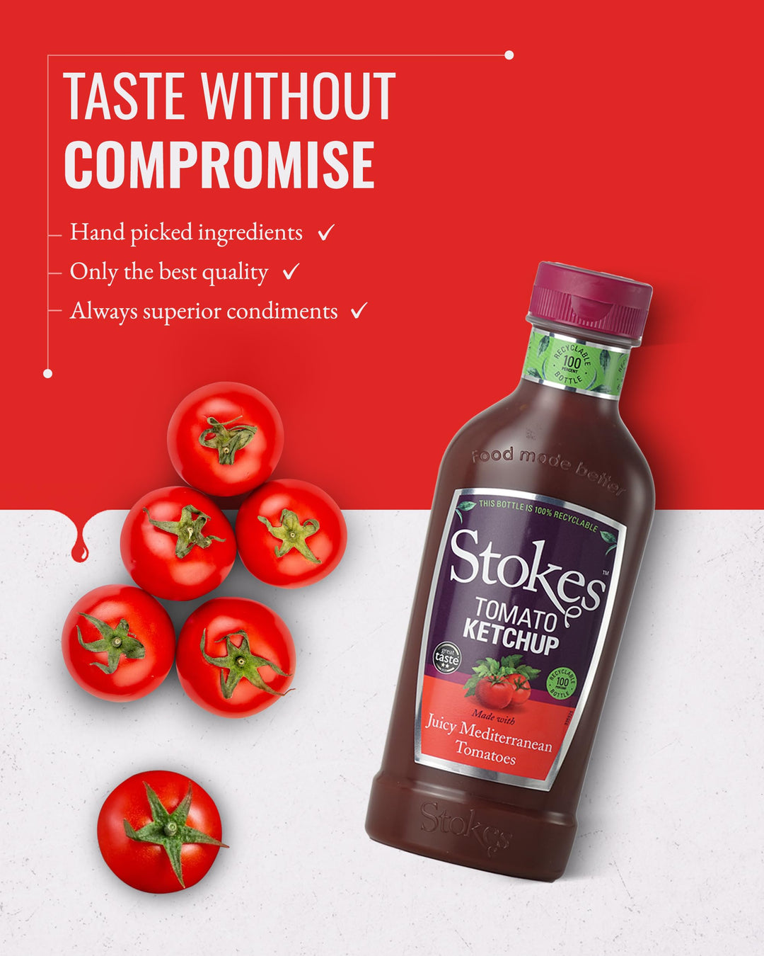 Stokes Real Tomato Ketchup 3PK Squeezy - Rich & Vibrant Tomato Sauce
