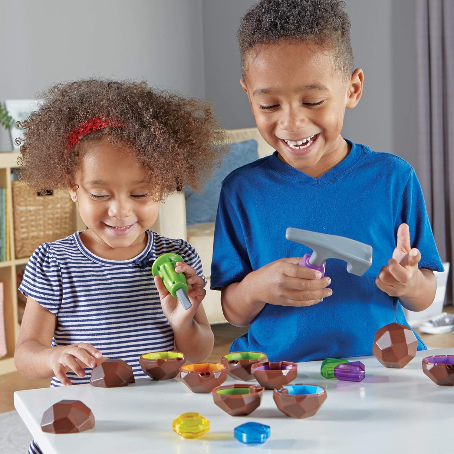 Learning Resources Rock 'n' Gem Surprise - Educational Playset for Sorting, Matching & Counting (Ages 3+) 5