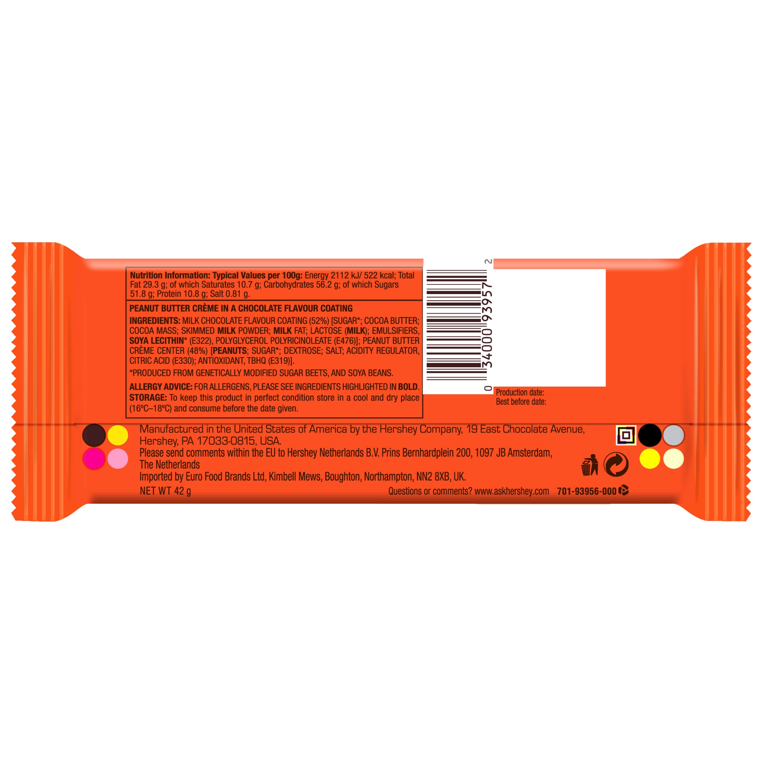 Reese's Peanut Butter Cups Milk Chocolate Candy Pack of 36 x 42g 5