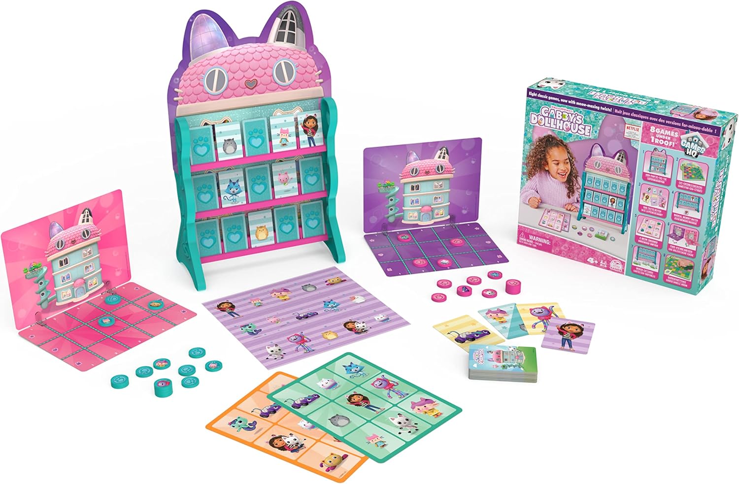 Spin Master Games Gabby’s Dollhouse Games HQ Board Game 2