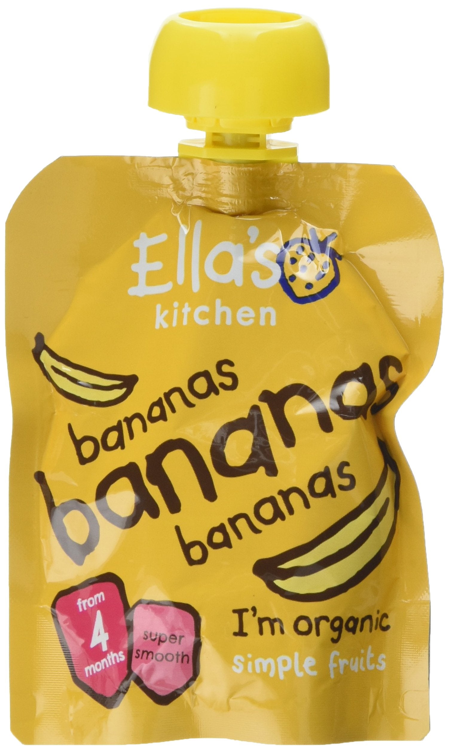 Ella's Kitchen Smooth Puree First Taste Bananas - 100% Organic | 70g Pouch 1