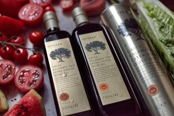 Odysea Greek Kalamata PDO Extra Virgin Olive Oil, 1L Glass Bottle