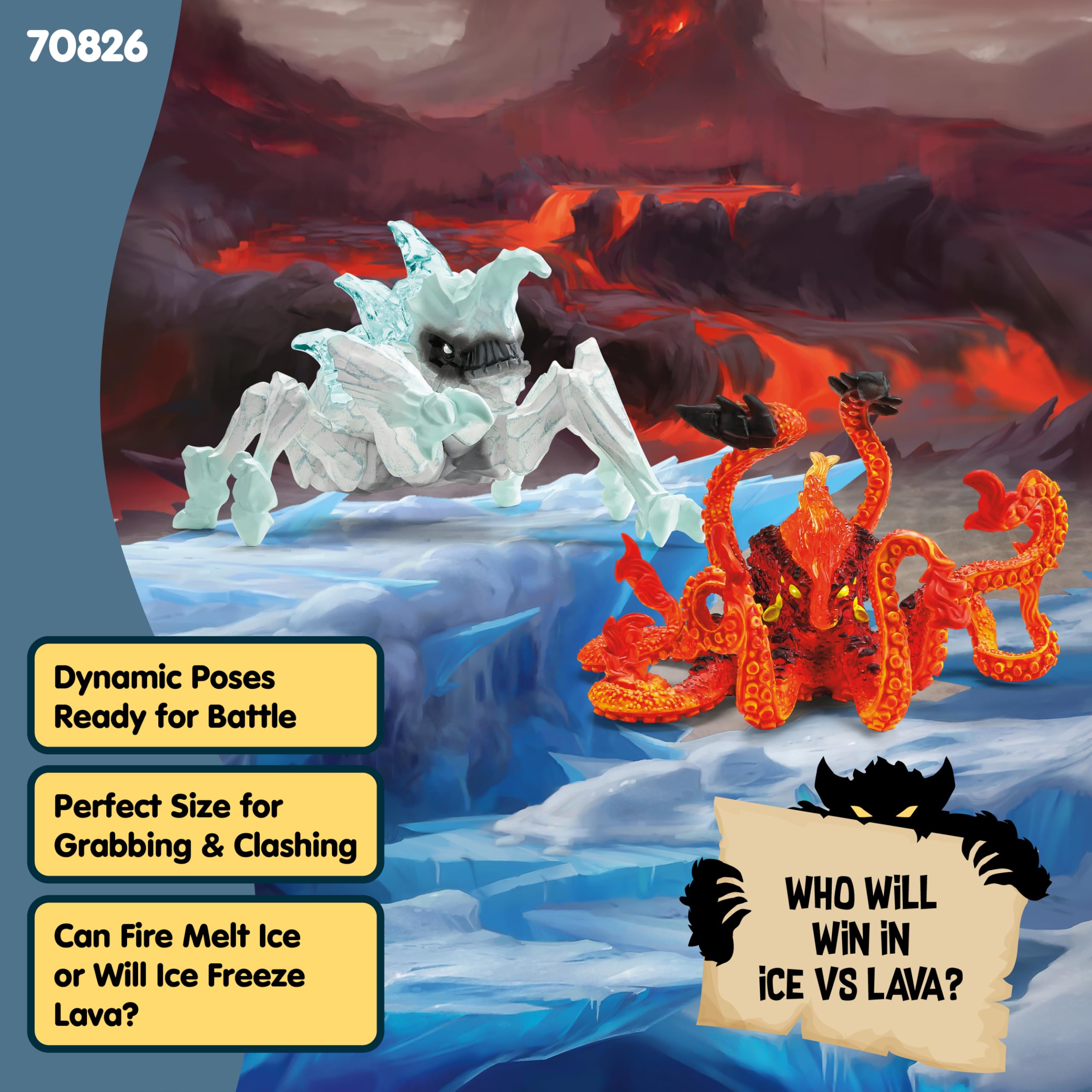 Schleich ELDRADOR CREATURES Ice Bug vs. Fire Kraken Figure Set | 18 cm | Ages 7+ 5