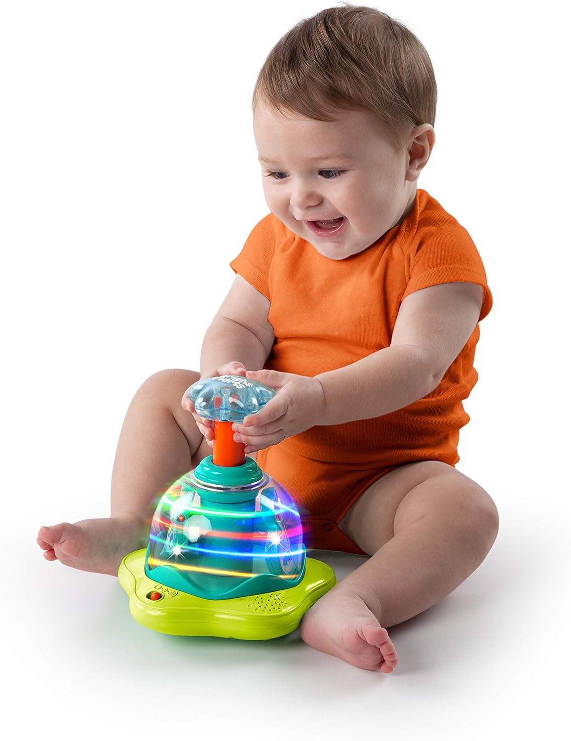 Bright Starts Press & Glow Spinner - Light-Up Musical Activity Toy for 6+ Months 2