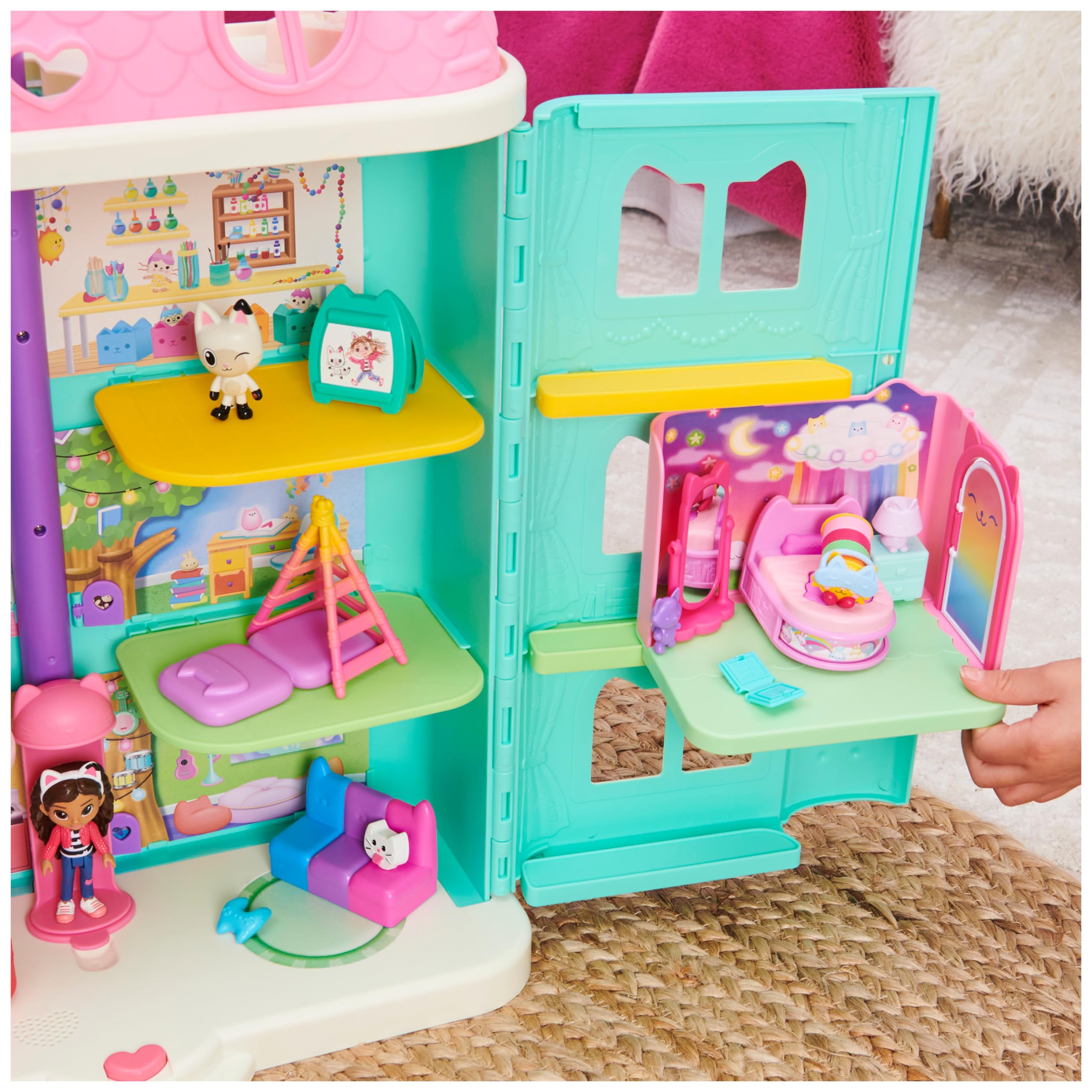 Gabby’s Dollhouse Sweet Dreams Bedroom Playset with Pillow Cat Figure & 3 Accessories 6