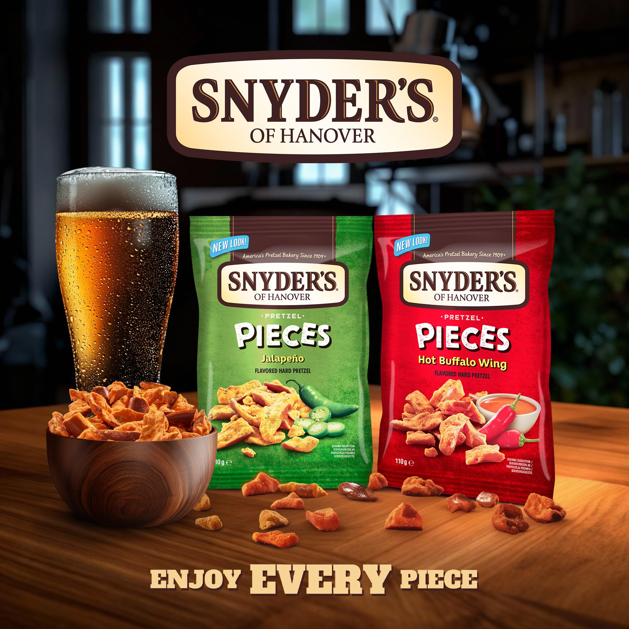 Snyder's of Hanover Pretzel Pieces Jalapeno Snack Food - 10 Pack of 110g Bags 3