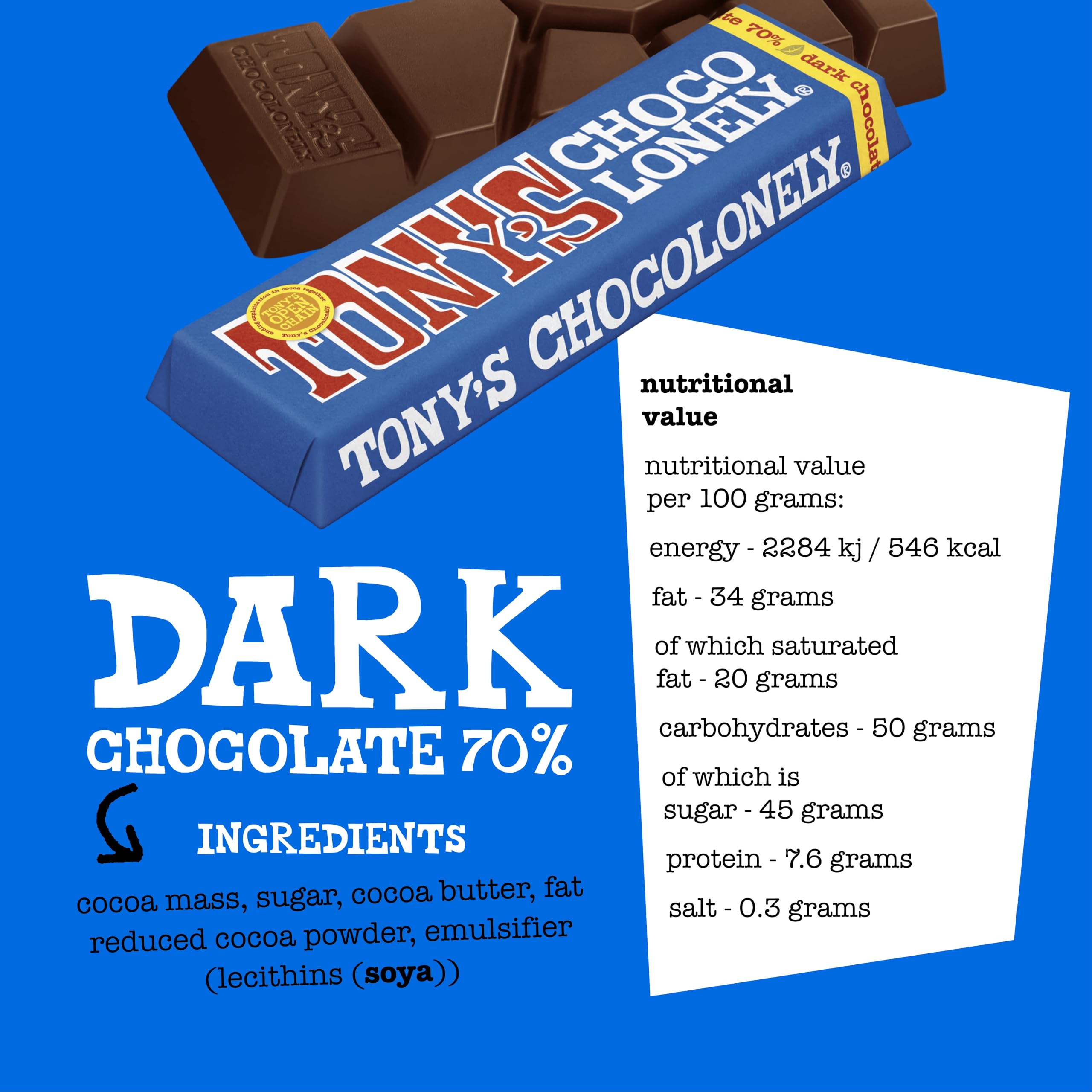 Tony's Chocolonely Extended Rainbow Probierpaket – 8 Riegel, 385 g, verschiedene Geschmacksrichtungen 4