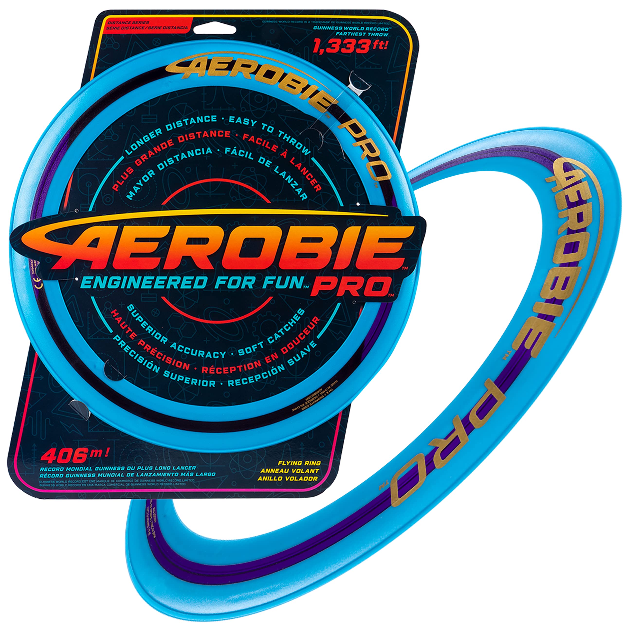 Aerobie Pro Ring Flying Disc - World Record Distance Throw | 13 Inch | Assorted Colors 1