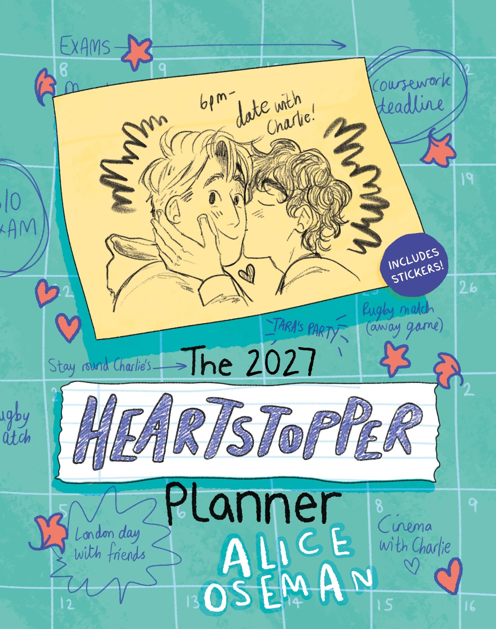 The Heartstopper 2027 Planner by Alice Oseman | Spiral Bound with Bonus Stickers