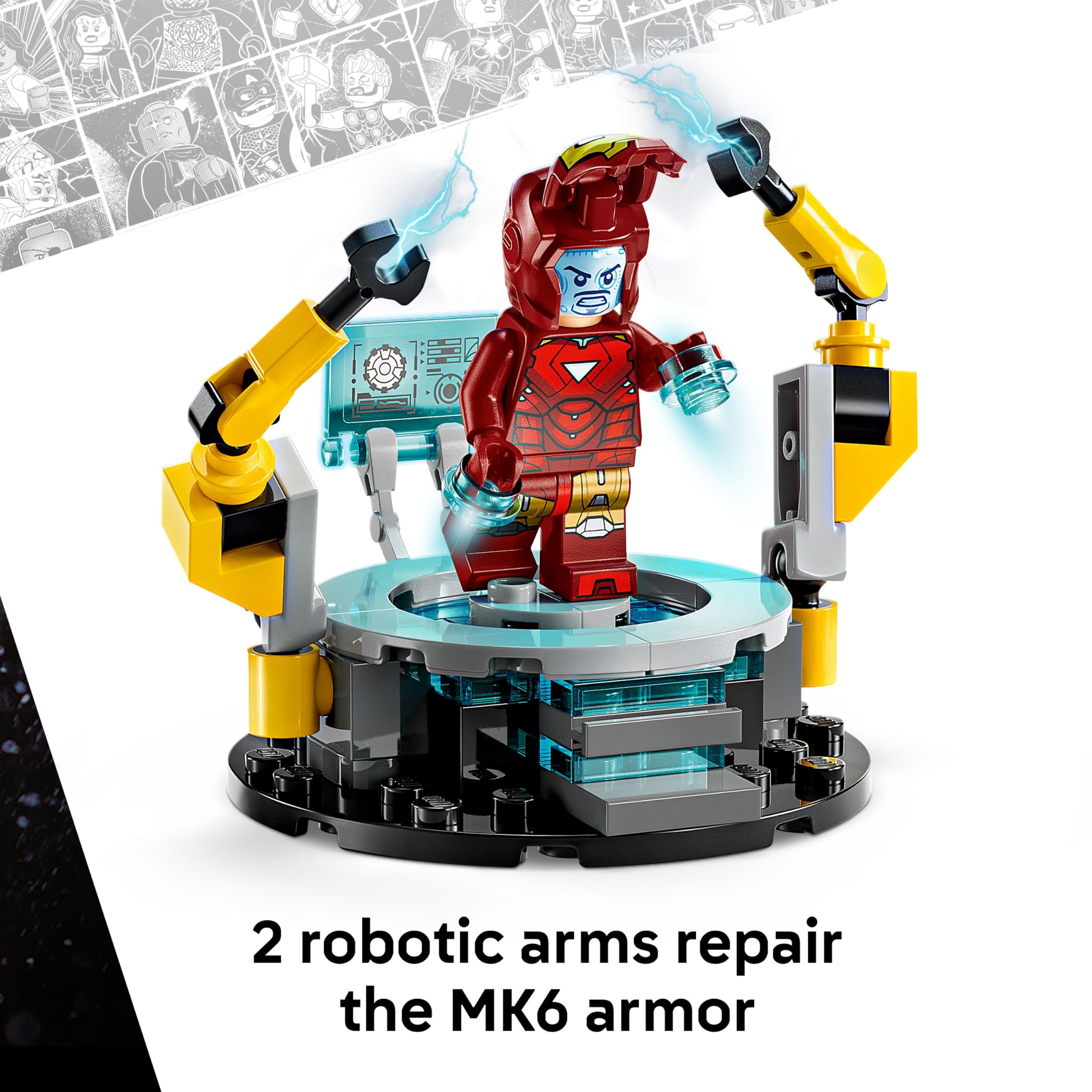 LEGO Marvel Iron Man’s Laboratory: Hall of Armour Building Set 76315 | Ages 8+ 4