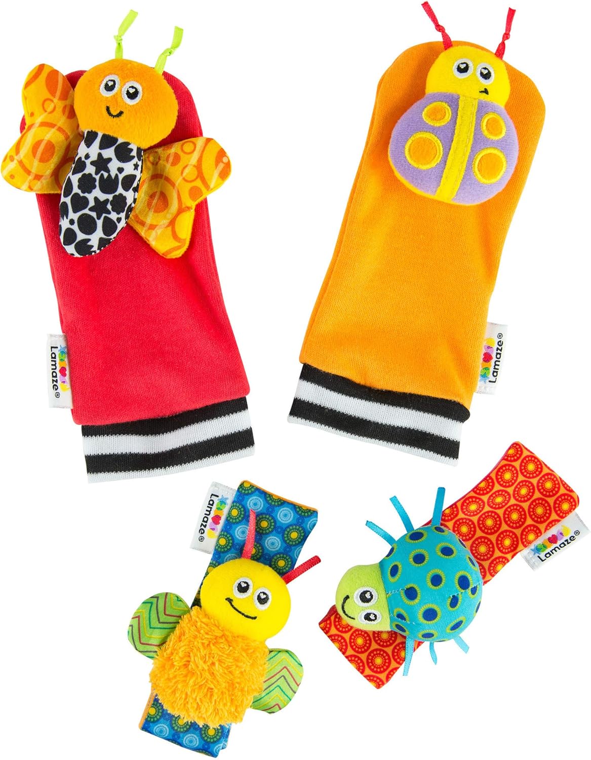 Lamaze Gardenbug Wrist & Foot Finder Rattle Set - Sensory Baby Toy for 0-6 Months 1