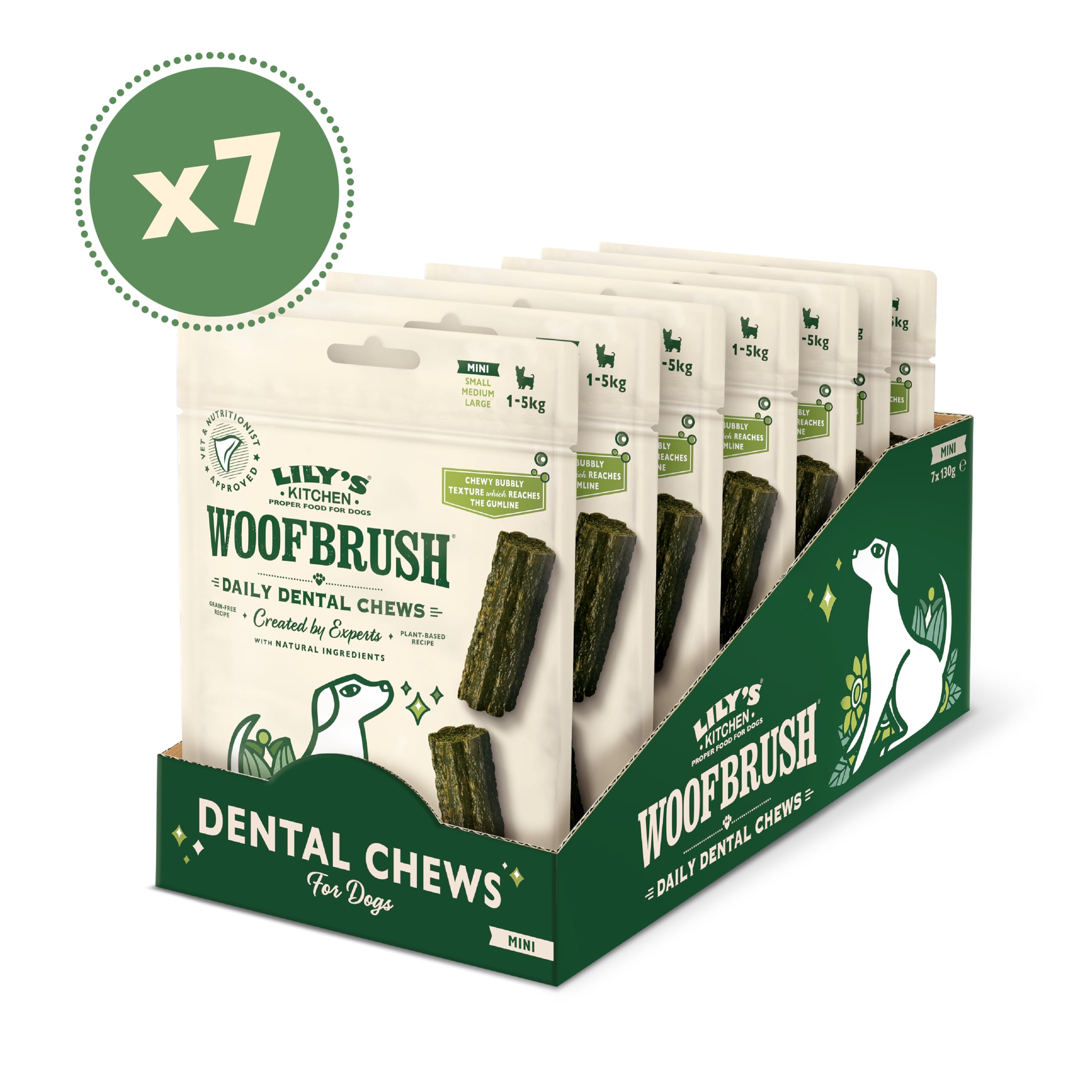 Lily's Kitchen Woofbrush Natural Dental Sticks for Adult Dogs | Pack of 7 (130g) 3