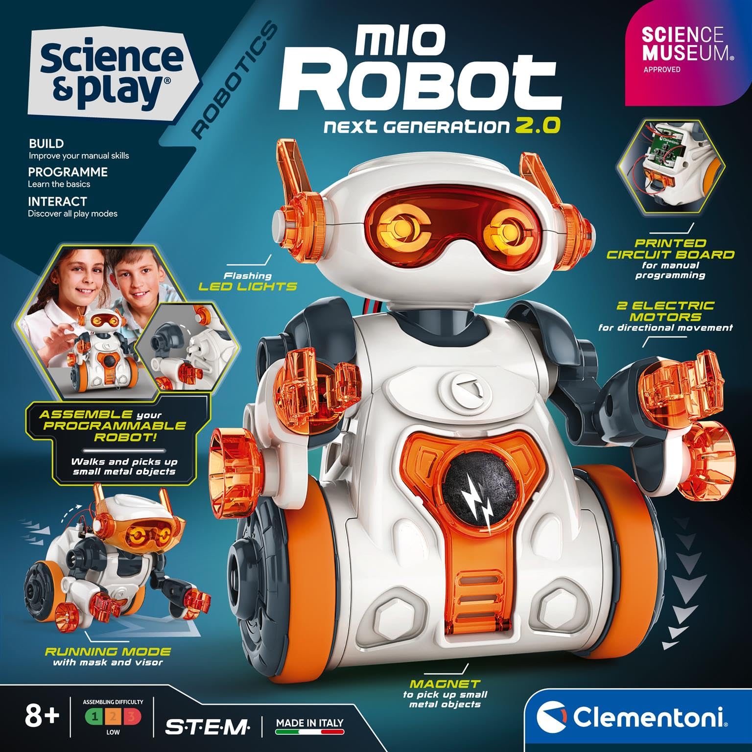 Clementoni Science Museum Mio Robot 2.0 - Build & Code STEM Kit | Ages 8+ 6