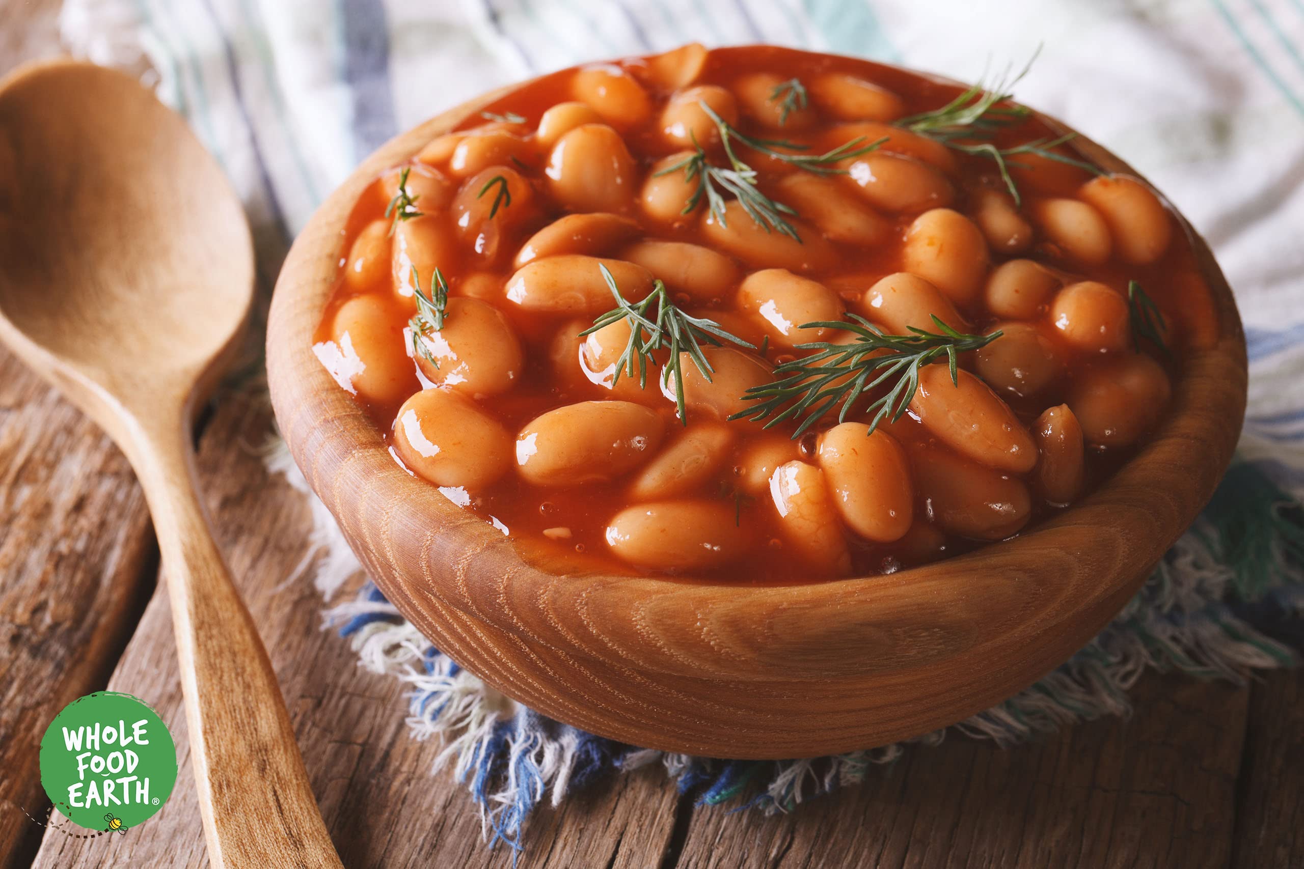 Wholefood Earth Haricot Beans 1 kg | GMO Free | Natural | High Fibre | Vegan 4