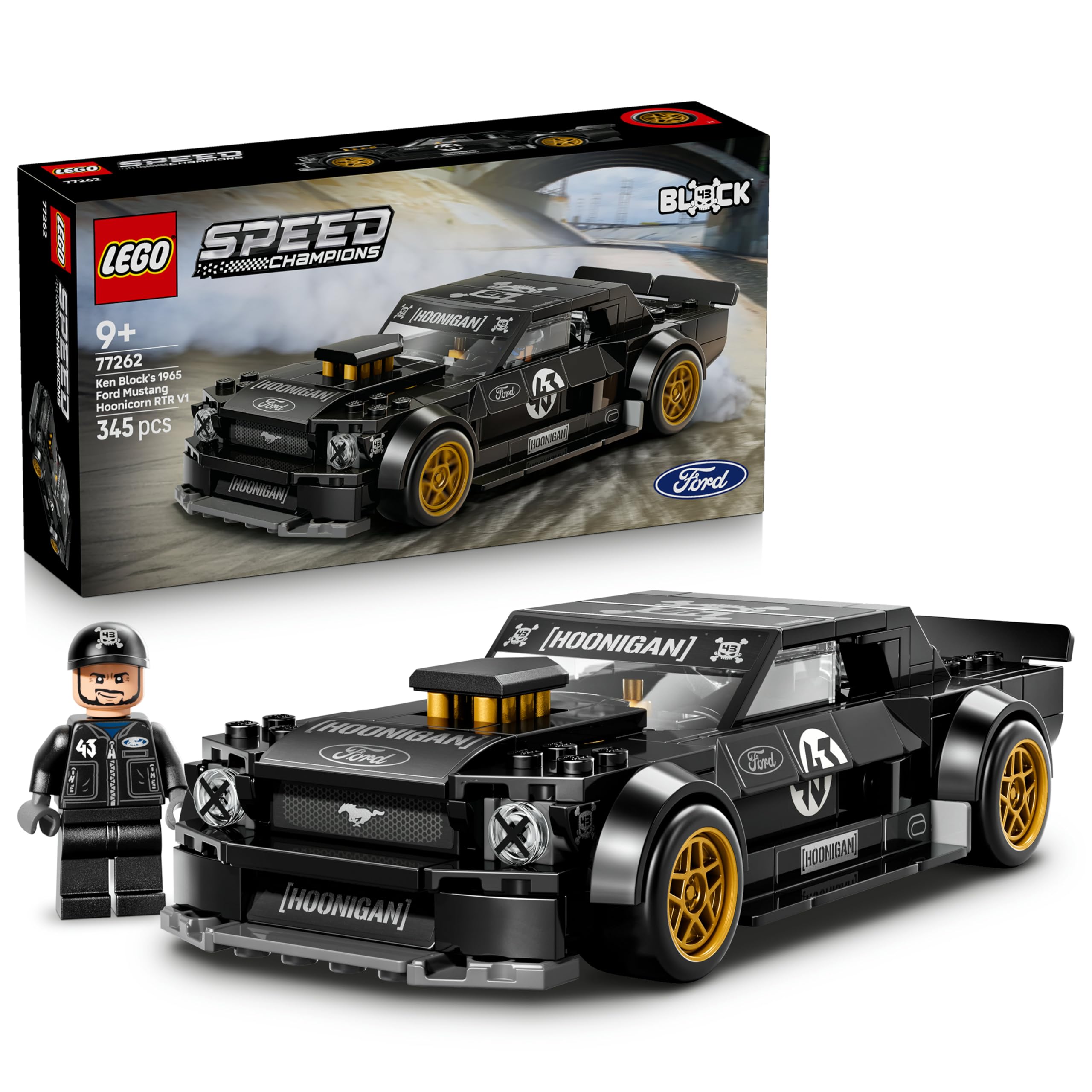 LEGO Speed Champions Ken Block's '65 Ford Mustang Hoonicorn V1 Muscle Car Building Set | Ages 9+ 1