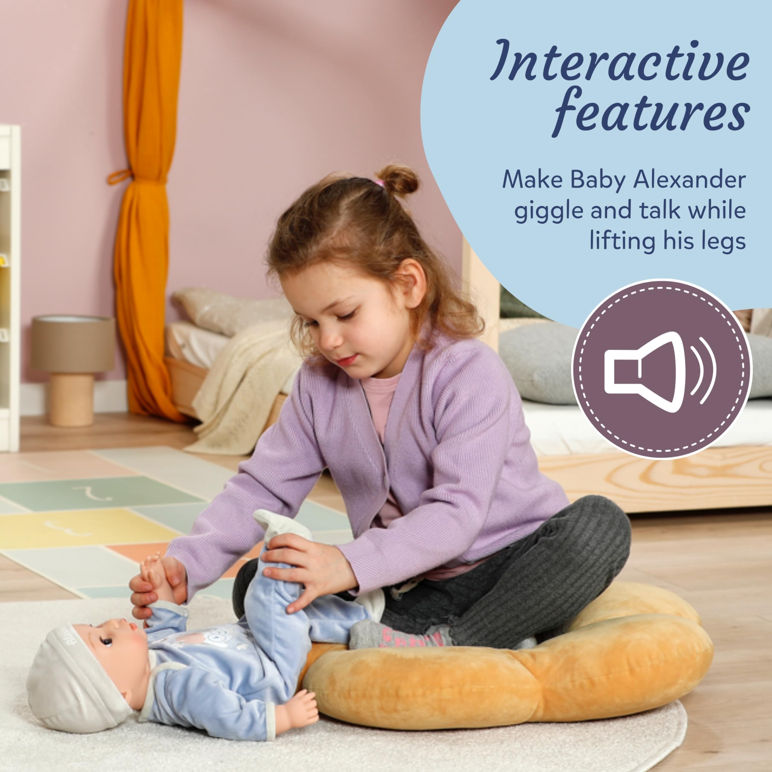 Baby Annabell Interactive Alexander 43cm Soft Bodied Doll | Unisex Children | Ages 3+ 3