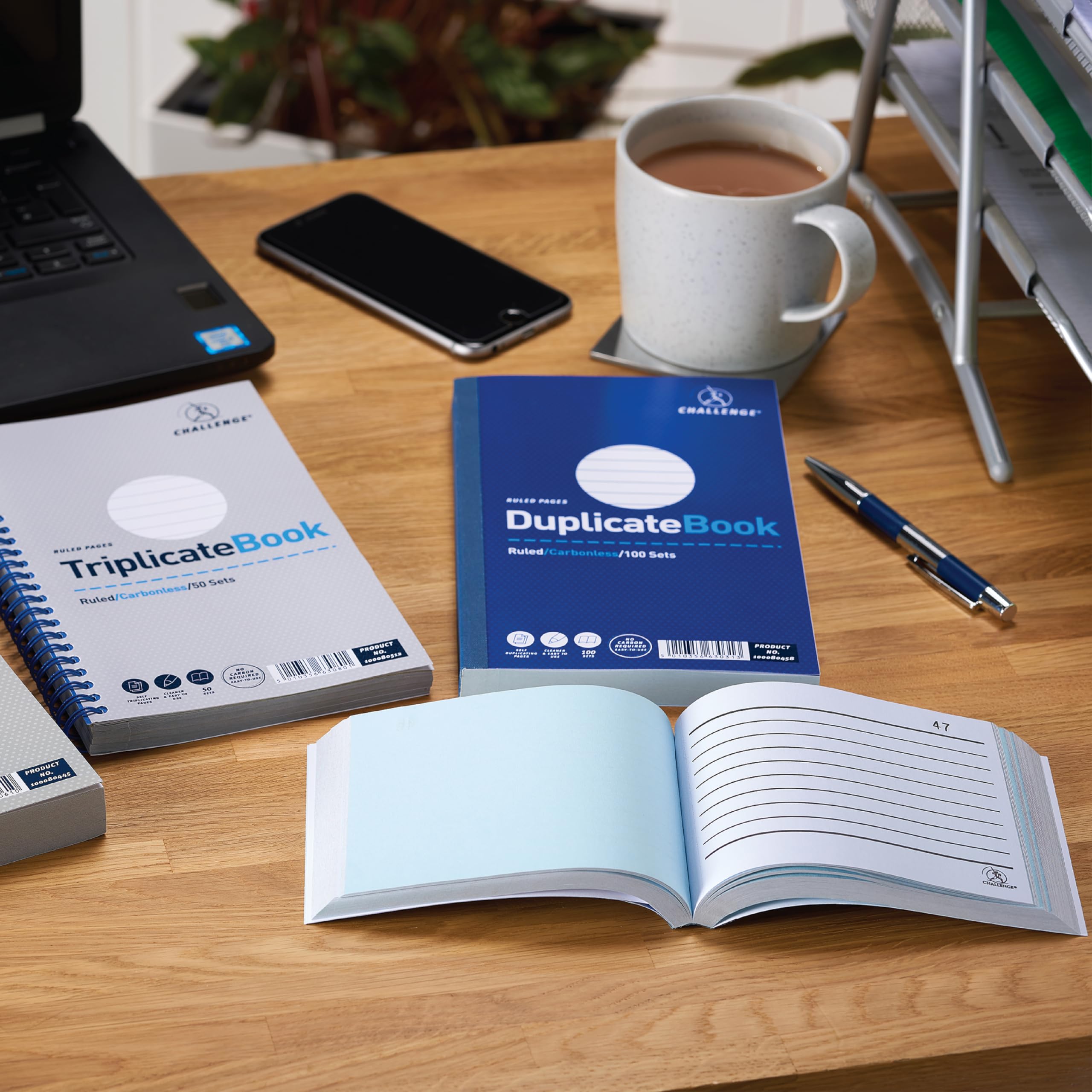 CHALLENGE Duplicate Account Book - Carbonless | 100 Sets/Pages | 5 Pack | 105x130mm 4