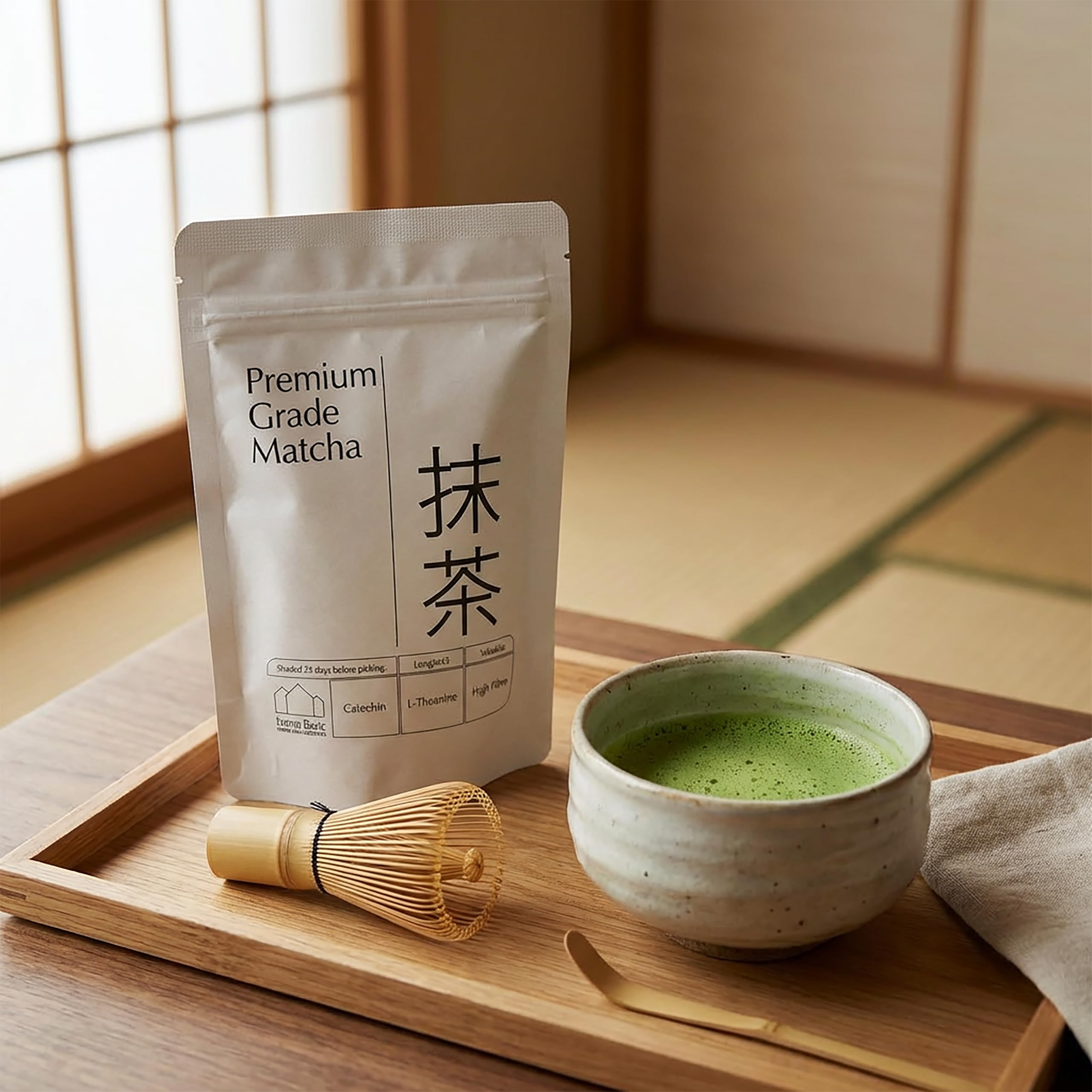 Emma Basic Matcha Powder - Premium Grade for Lattes | 100g Tencha | Antioxidant & Alertness 3