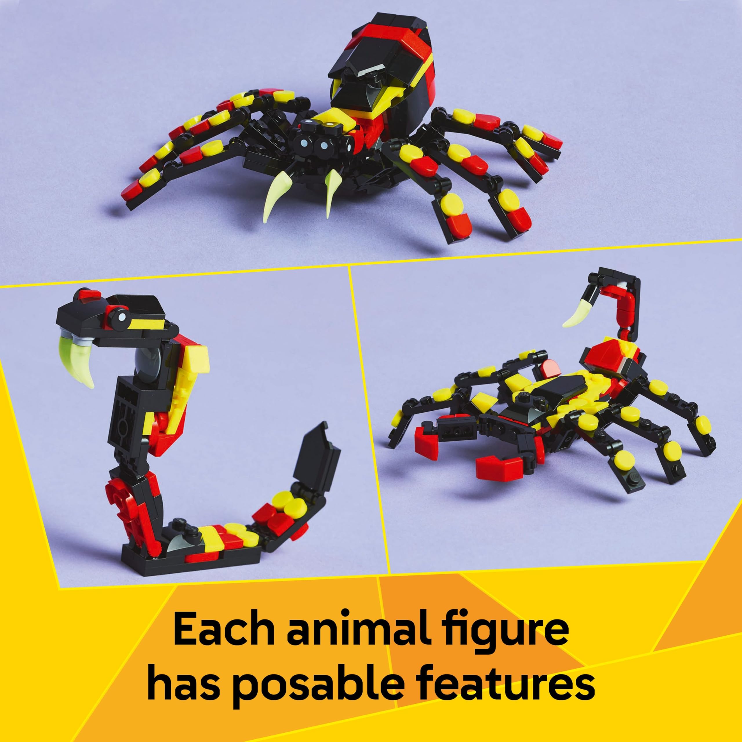 LEGO Creator 3in1 Wild Animals: Surprising Spider Toy Set 31159 | Ages 7+ | 3 Models in 1 5
