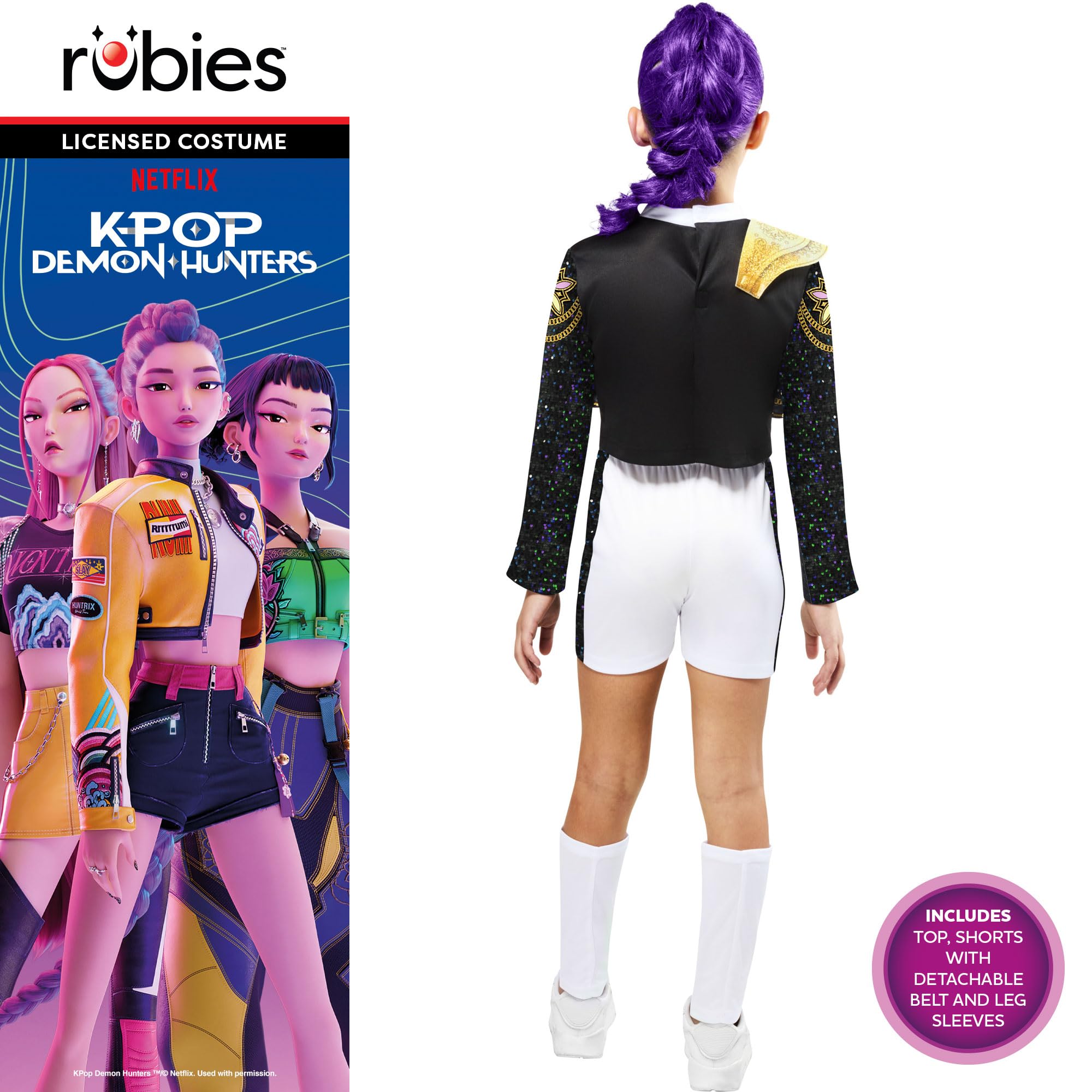 Rubies K-Pop Demon Hunters Rumi Golden Child Costume - Girls 9-10 Years 2