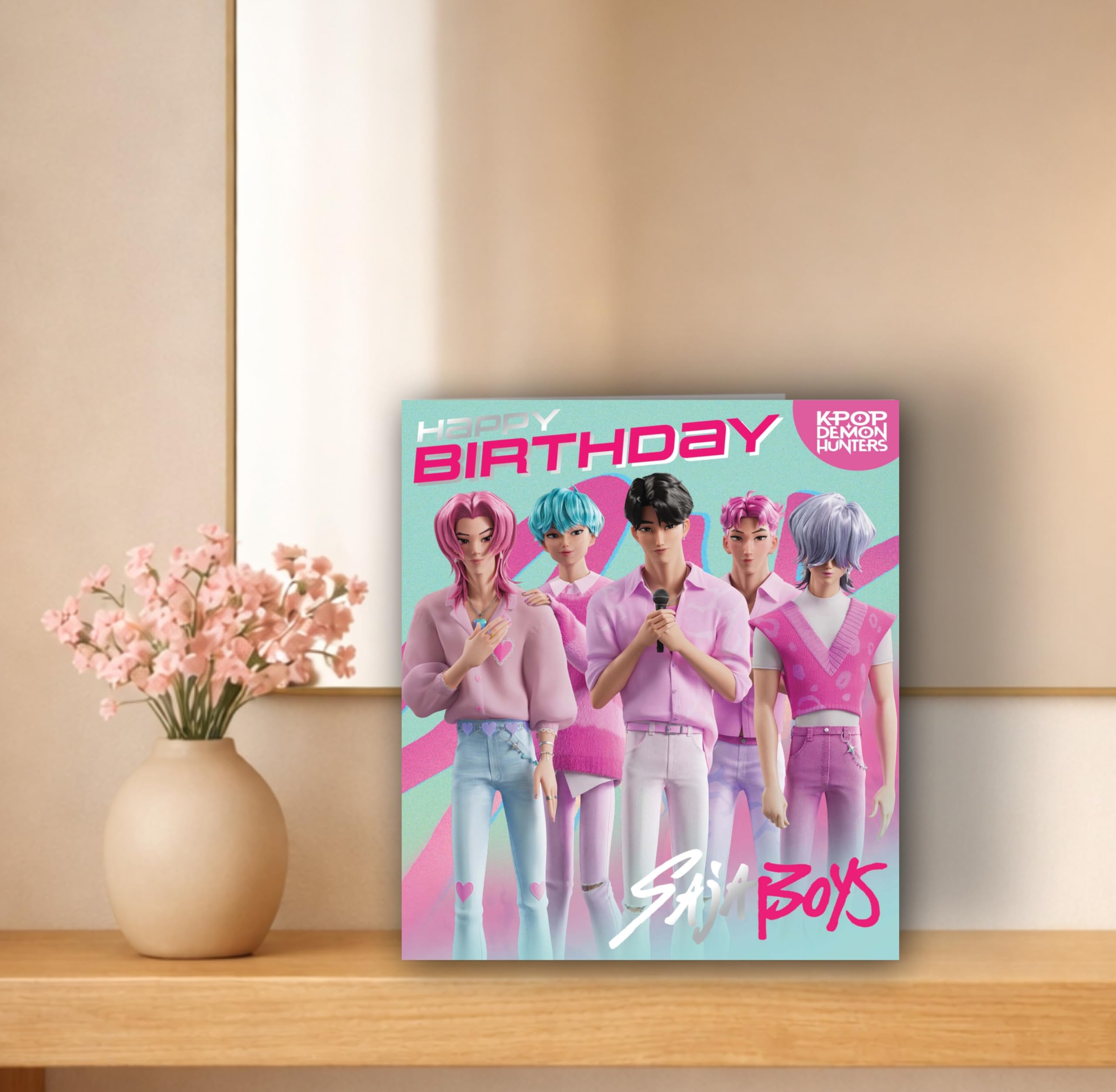 Danilo Promotions LTD K-Pop Birthday Card - Official Licensed Product | Standard Size | Saja Boys Design 2