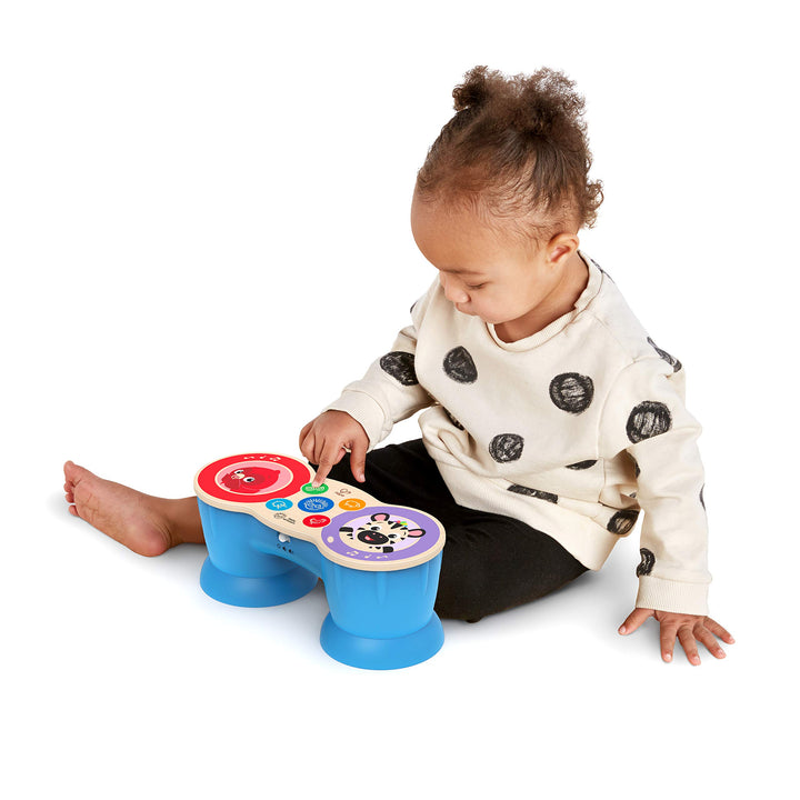 Baby Einstein Upbeat Tunes Magic Touch Drum - Wooden Musical Toy for Toddlers 6M+