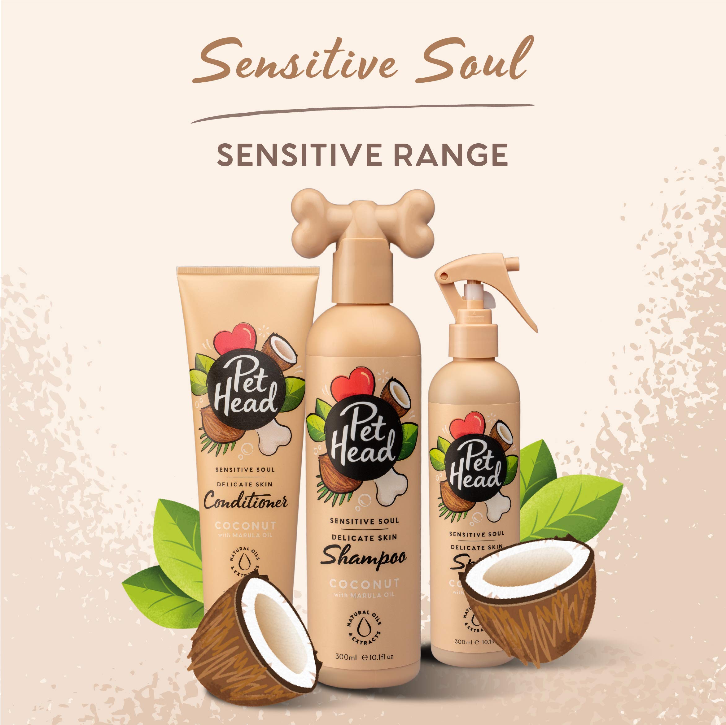 Pet Head Sensitive Soul Dog Deodoriser Spray - Coconut Scent | pH Neutral | 300 ml 6