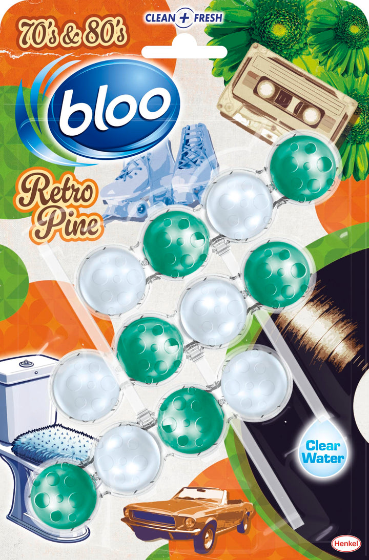 Bloo - Toilet Rim Block Retro Pine (50g) with Pine & Mint Scent