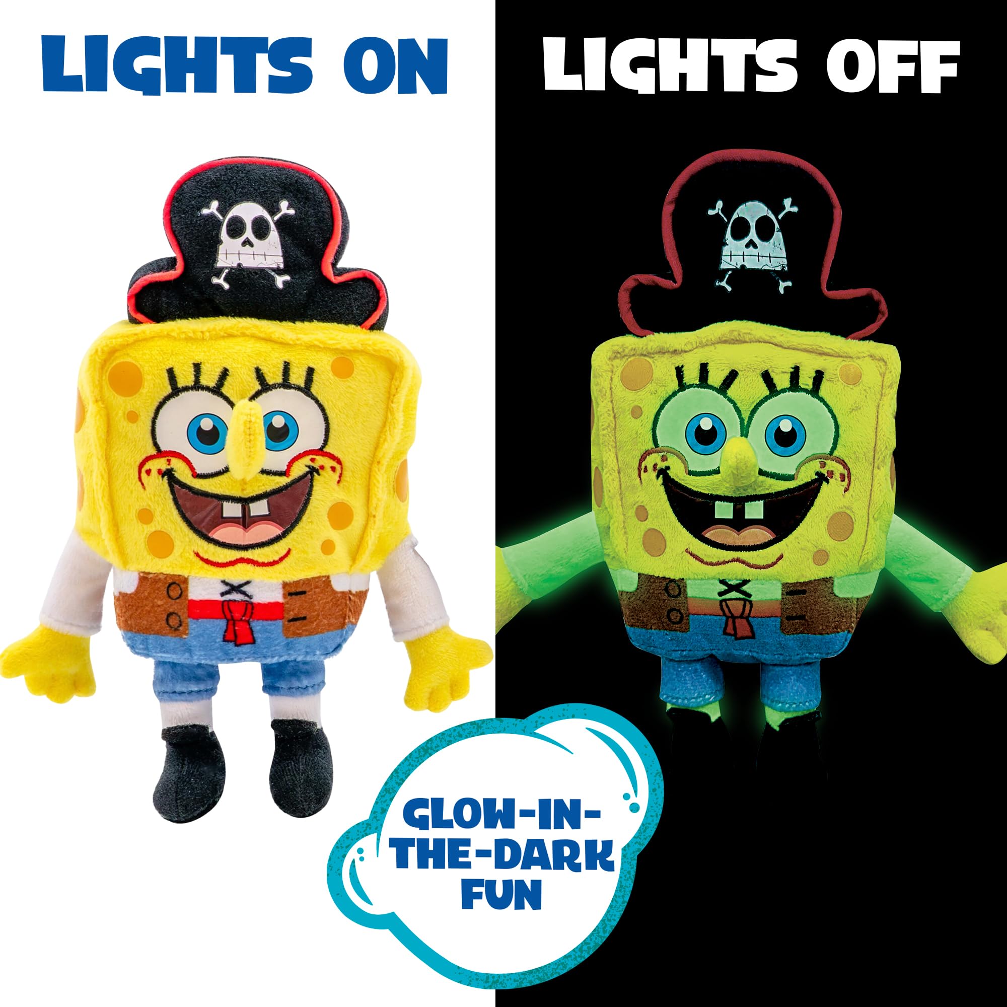SpongeBob SquarePants Bikini Bottom Glow Plush - 8.56 Inch Tall, Glow-in-the-Dark 2