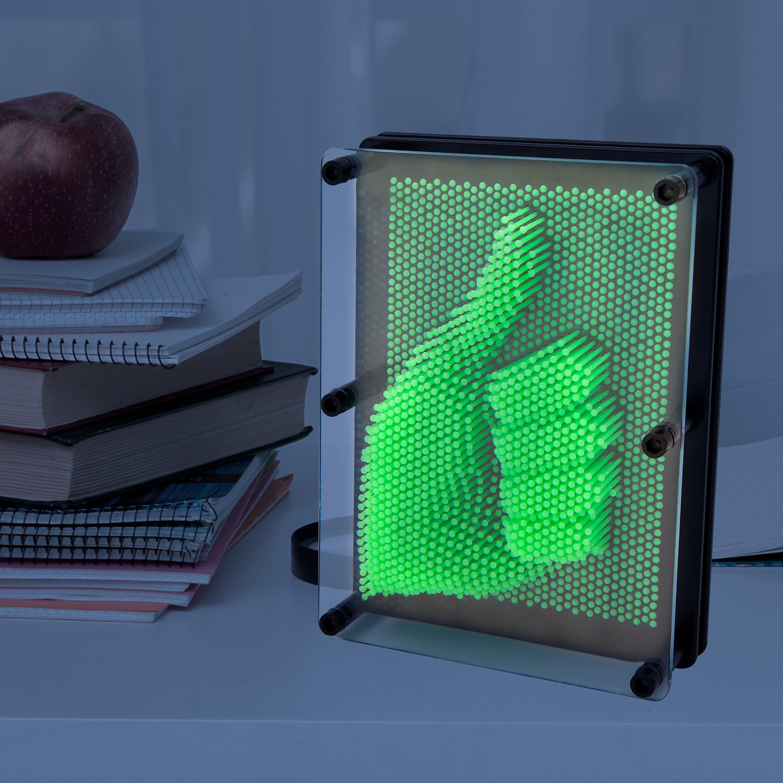 Global Gizmos Glow in the Dark Pin Art Impression Toy | 18cm x 13cm Desktop Sculpture Gadget | Ages 3+ 2