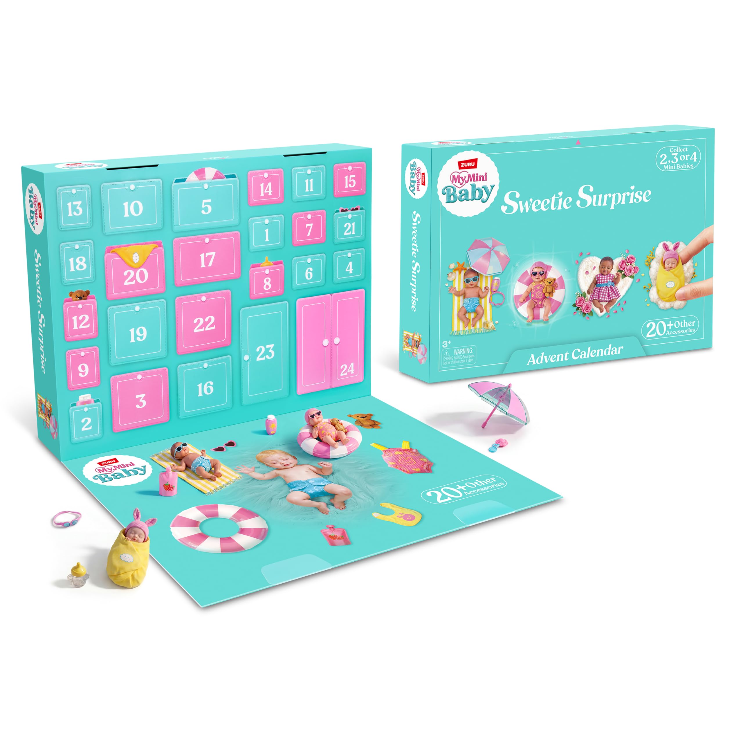 ZURU MY MINI Advent Calendar Series 1 - 24 Days of Mini Surprises | Includes 2 Dolls & 20+ Accessories 1