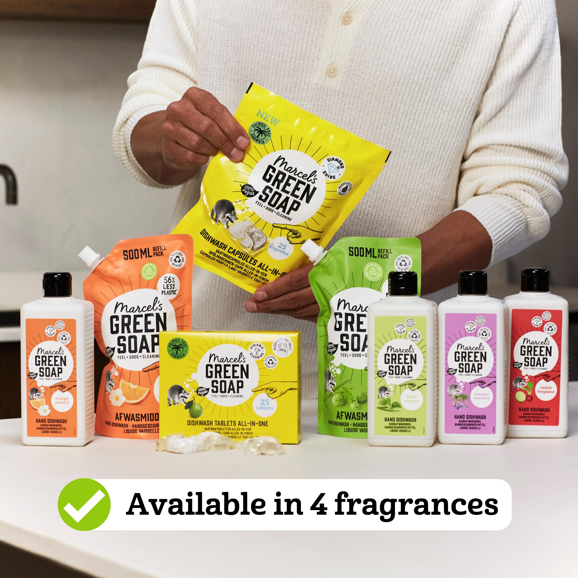 Marcel's Green Soap Washing-Up Liquid - Lemon & Bergamot Scent | 500 ml | Plant-Based 6
