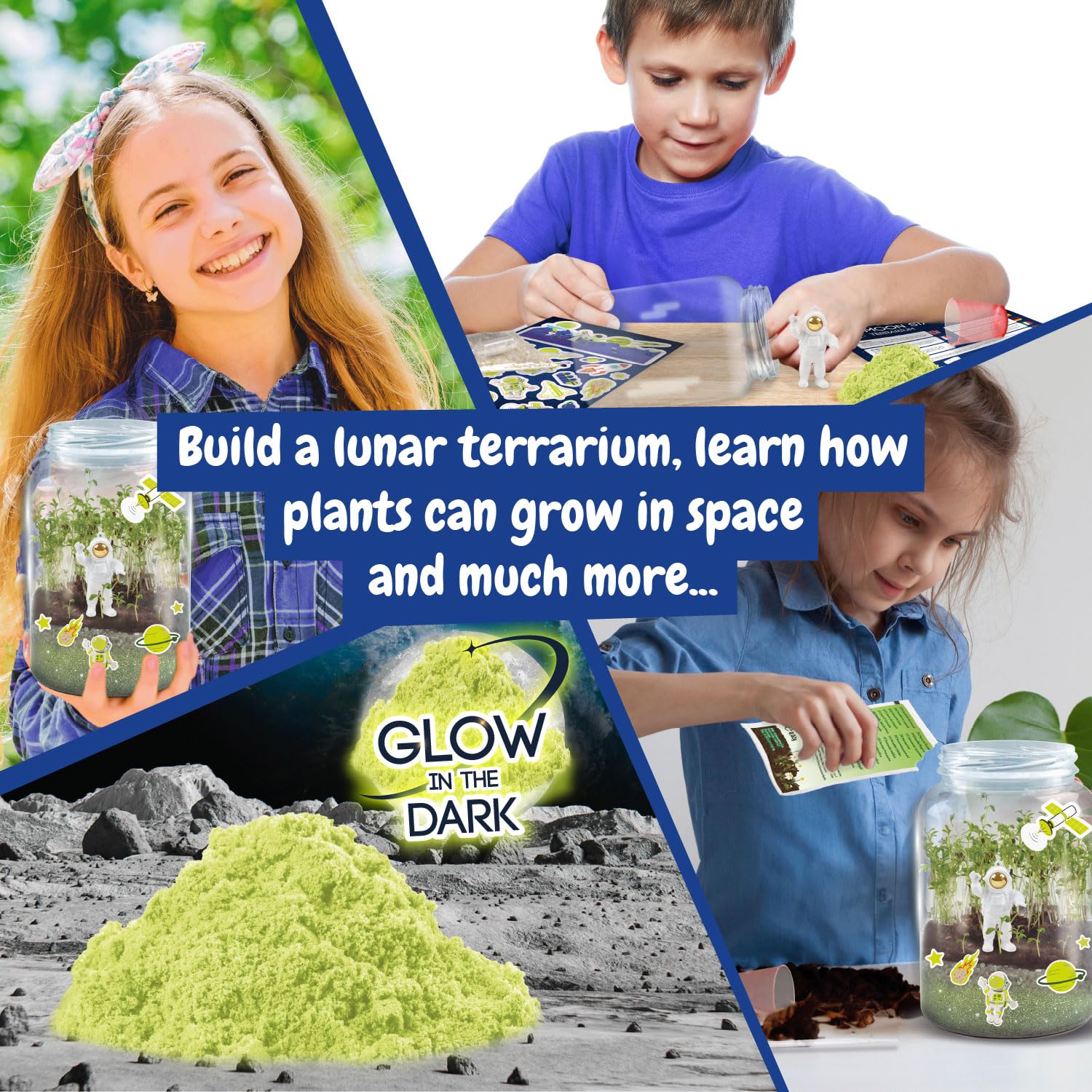 Science4you Moon Station NASA Terrarium Kit - Glow in the Dark Space Ecosystem for Kids 8+ 13