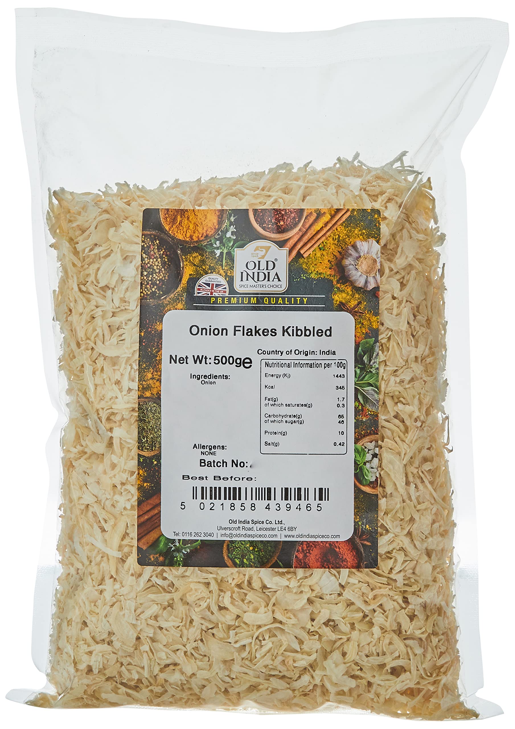 Old India Kibbled Onion Flakes - 100% Natural Dried Vegetable | 500g 1